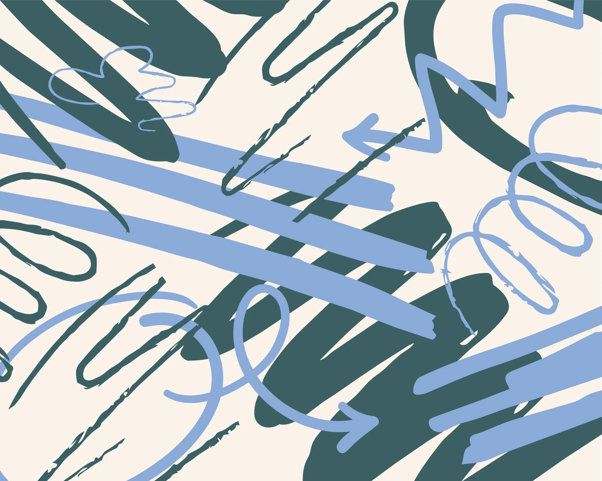 graphic pattern of hand-drawn scribbles overlapping each other