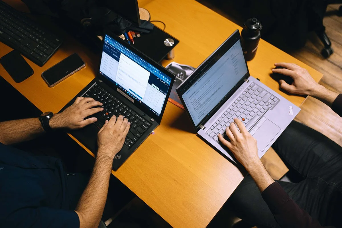 Keystone Shared Back Office Services IT team working on computers