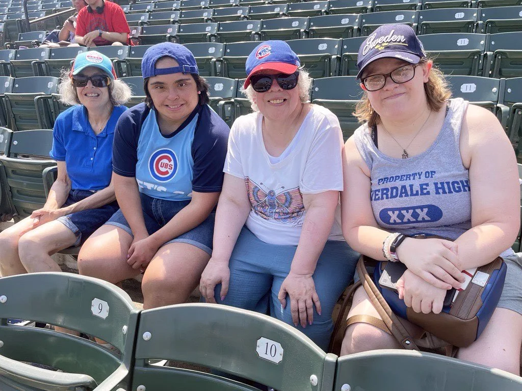 Glenkirk participants at Cubs baseball game