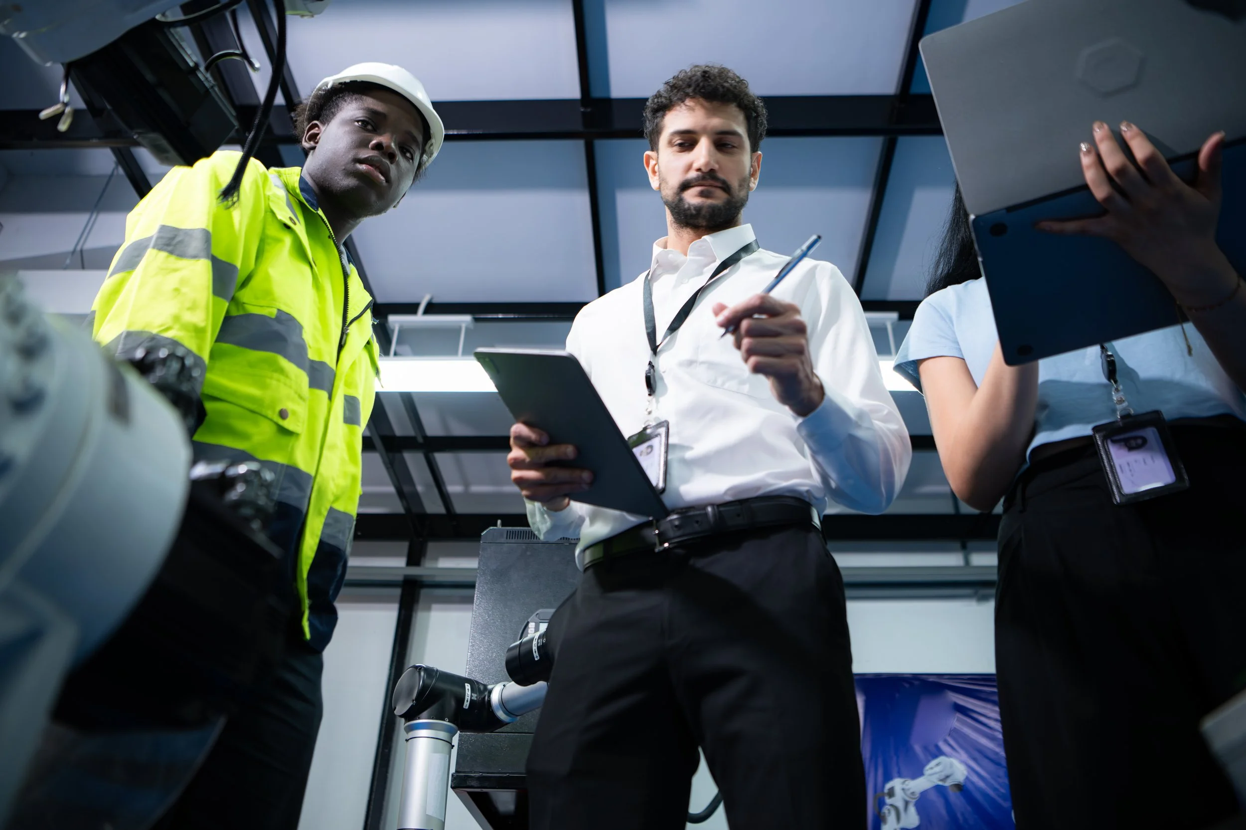 Industrial marketing worker