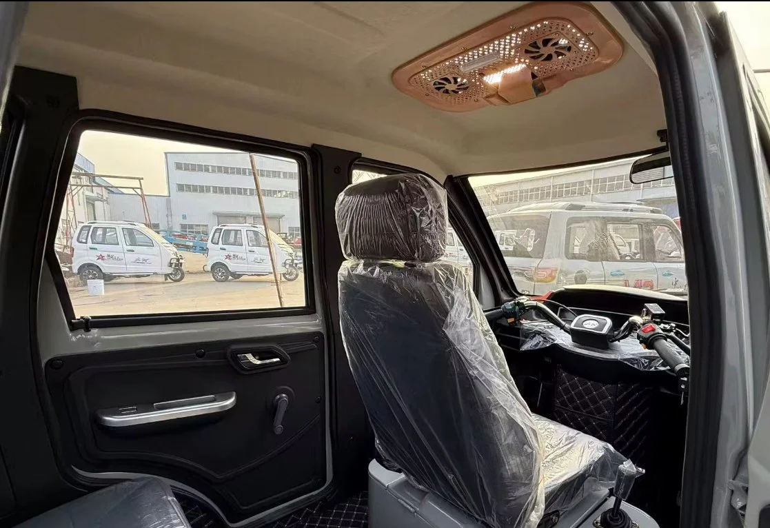 Inside pedicab driver