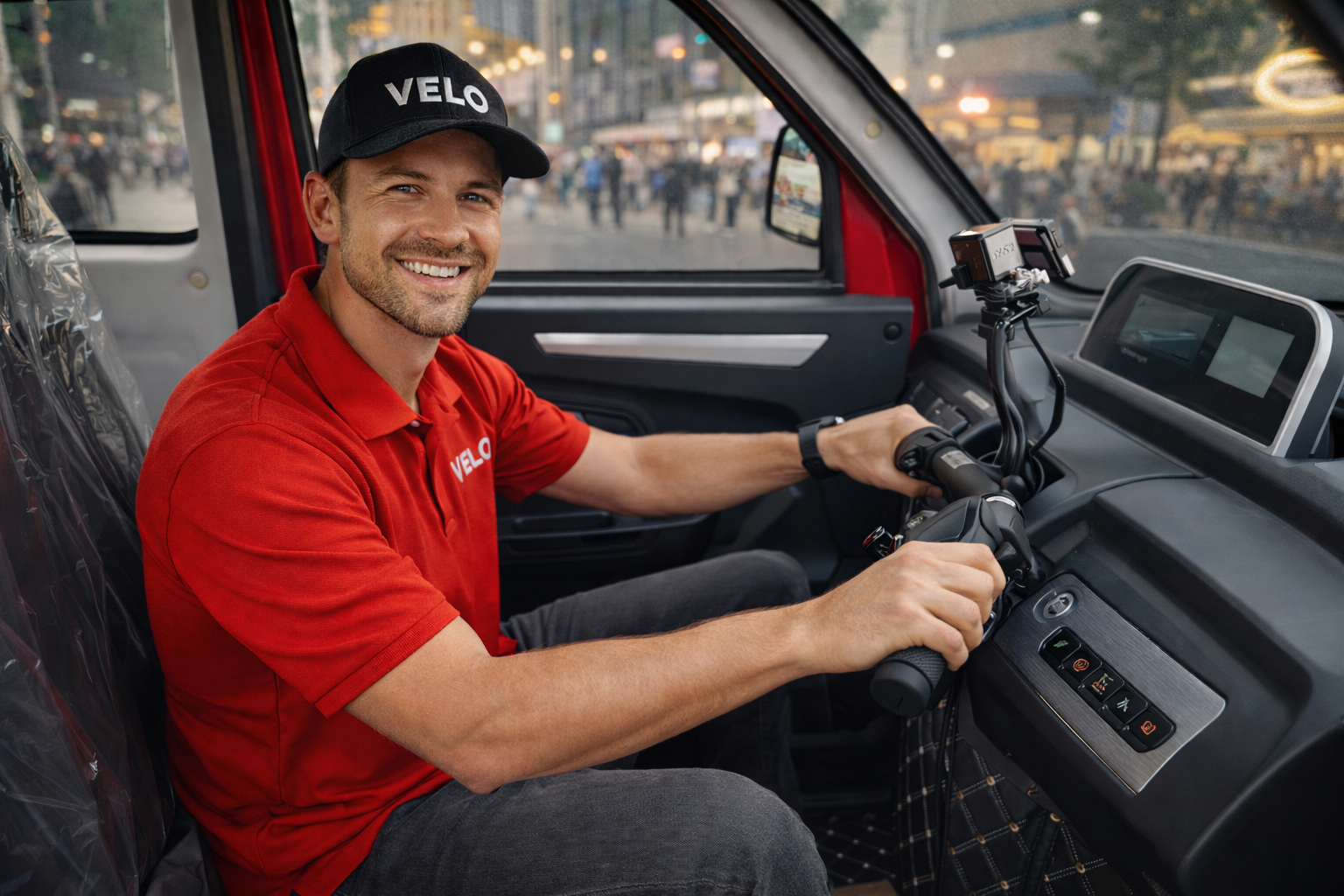 Velo cab driver operator
