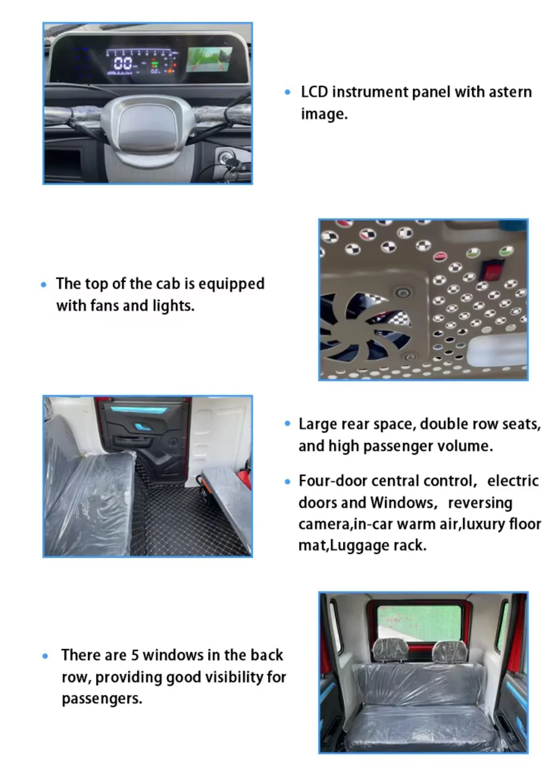 Taxi pedicab specifications