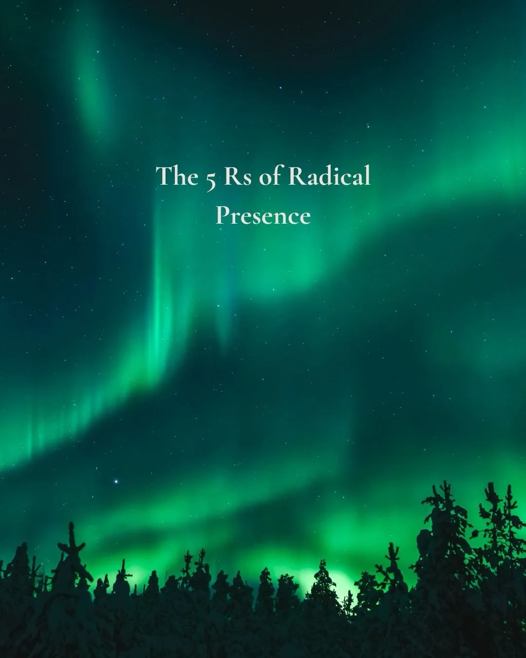 Radical Presence is a method and modality that develops over time.

 I organize it around 5 Rs that build toward its culmination.

Let&rsquo;s talk about the 5 R Framework:

At the ROOT is identity - Can you stay grounded in yourself without needing 
