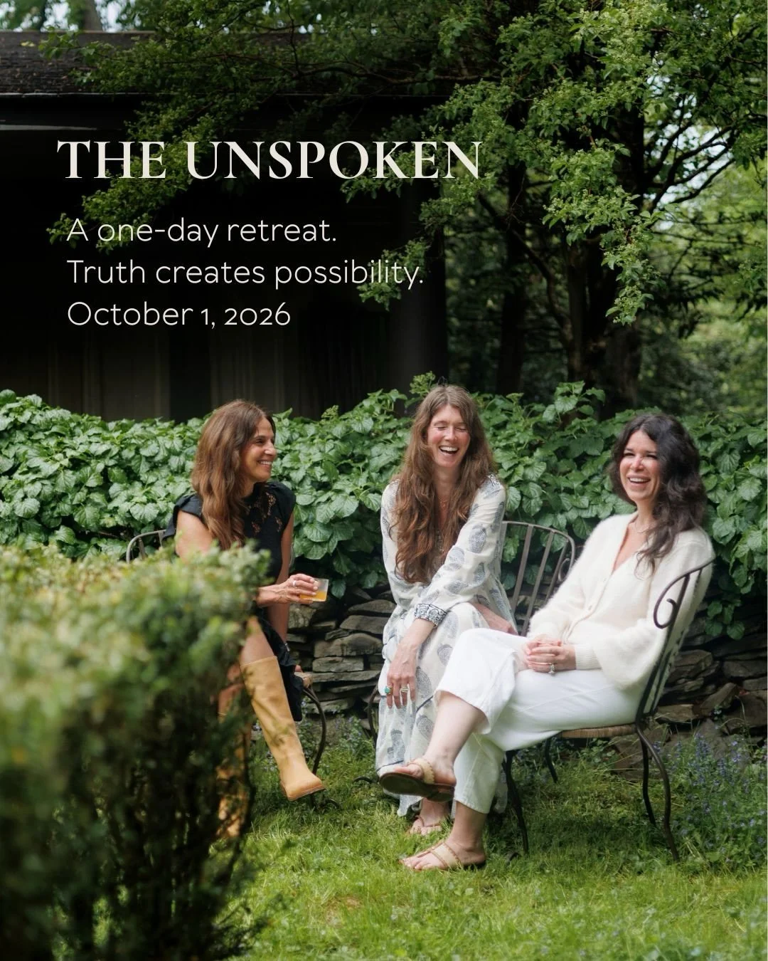 The Unspoken

An intentional retreat for participants to move toward the future they want to inhabit. This intimate gathering will be held in a historic, warm, and healing home on the North Shore (MA), guided by three facilitators who know how to cre