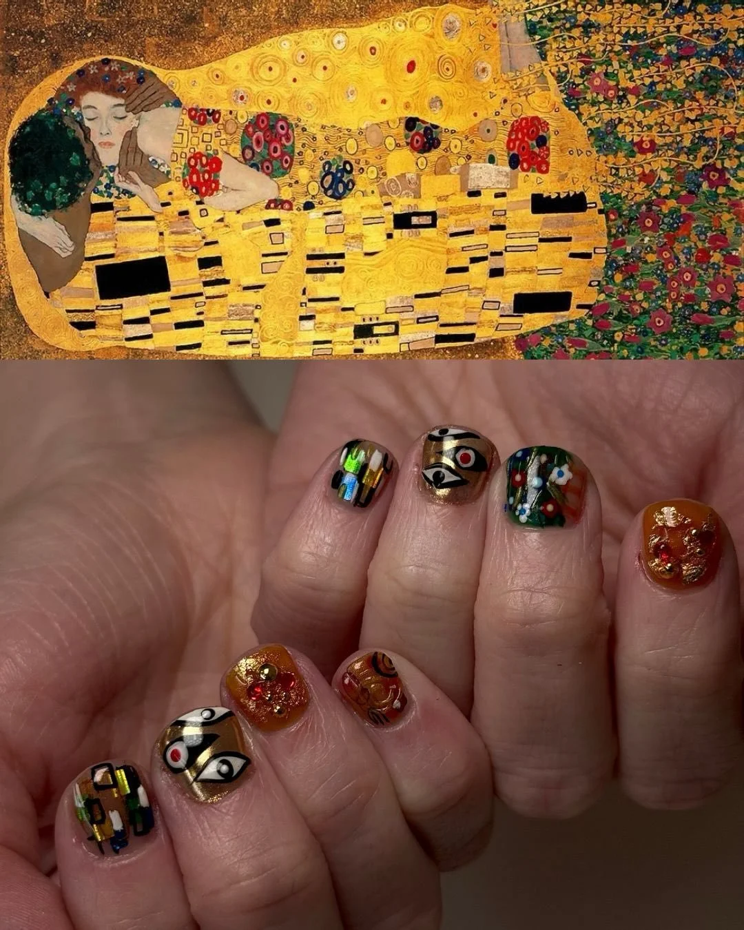 Inspired by Gustav Klimt 🎨

#torontonailtech #torontonails #nailart #gustavklimt #shortnailinspo