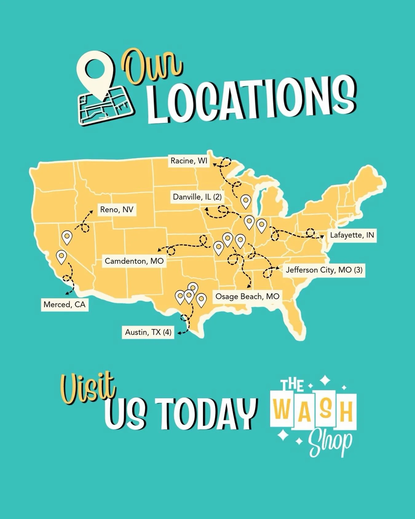 📍Looking to get a car wash? A place may be closer than you think! Come visit one of our many Wash Shop locations for a fast and friendly service that will leave your car looking showroom ready! 🫧✨🚗

**Check out the link in our bio for more informa