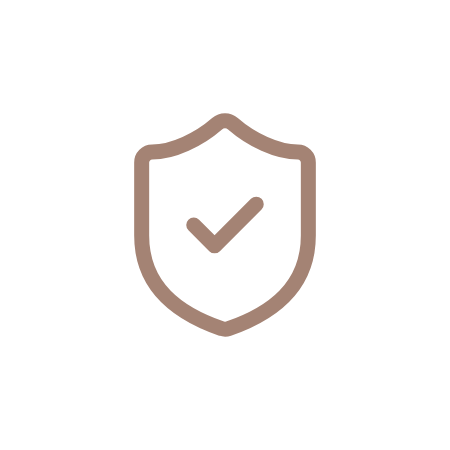 Icon of a shield with a check mark inside.