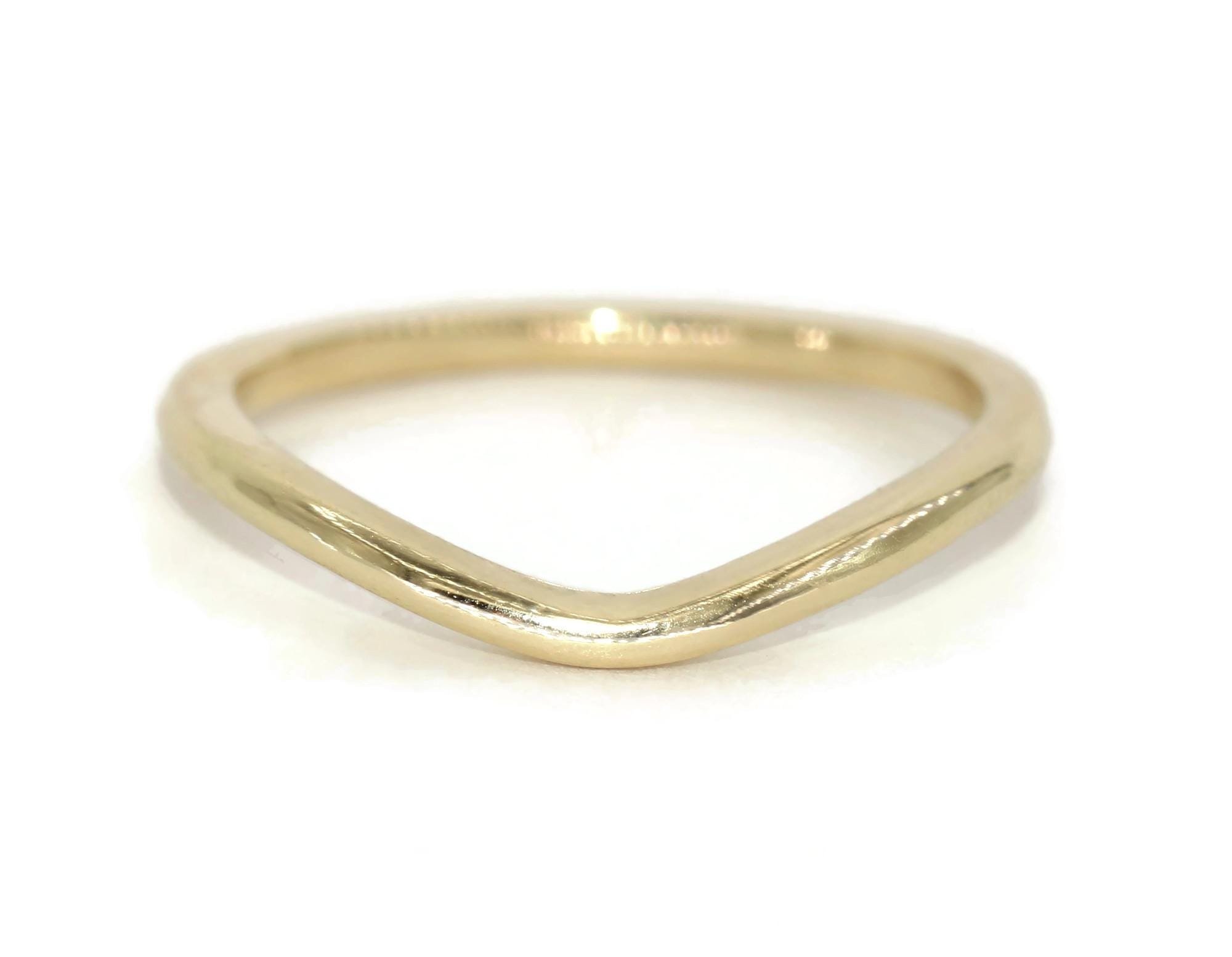 Subtle Curved Wedding Band