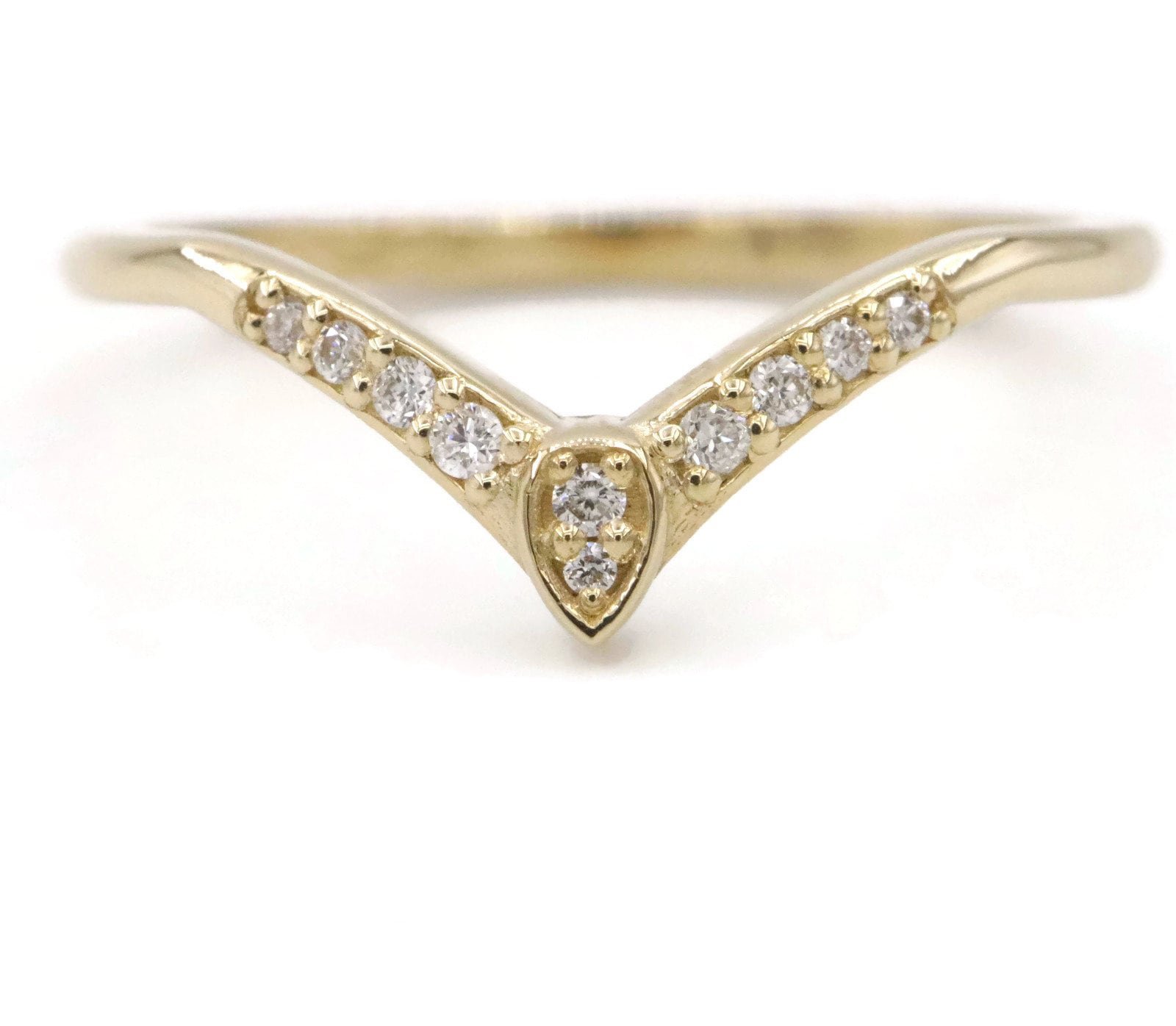 Custom-made Flair Natural Diamond Nesting Wedding Ring
