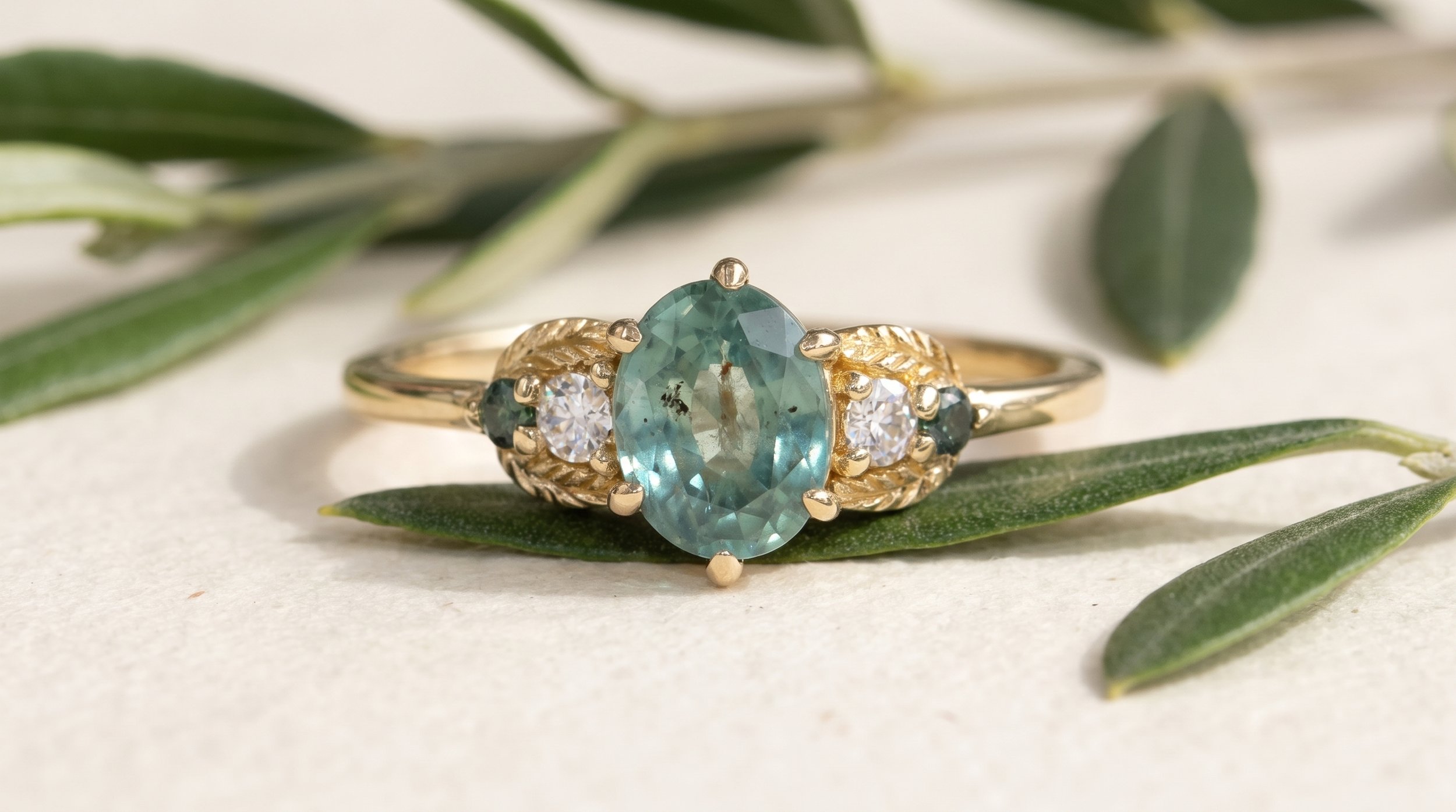 A Leaf Cast in Gold: Our Hand-Engraved Montana Sapphire Ring