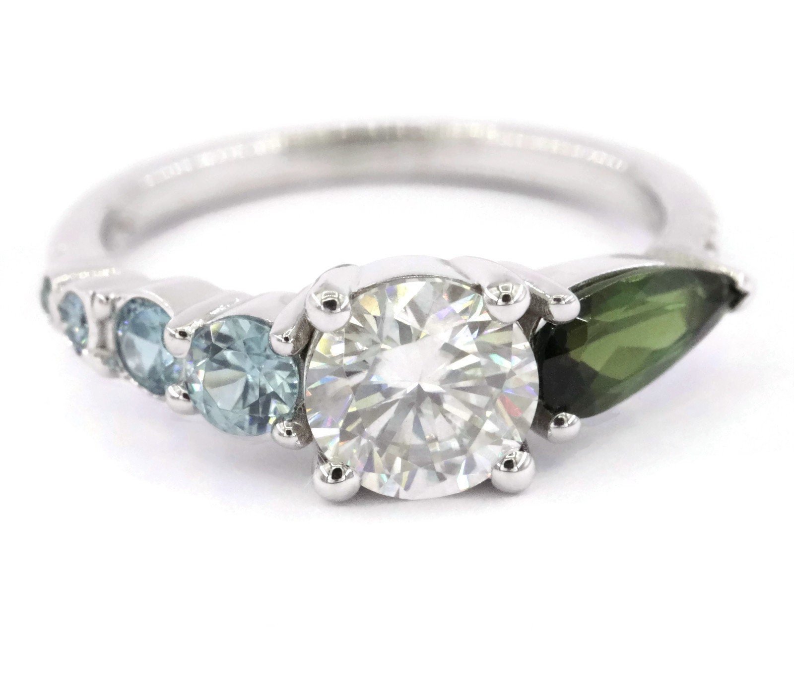 One-of-a-kind Ombre Teal Blue Green Cluster