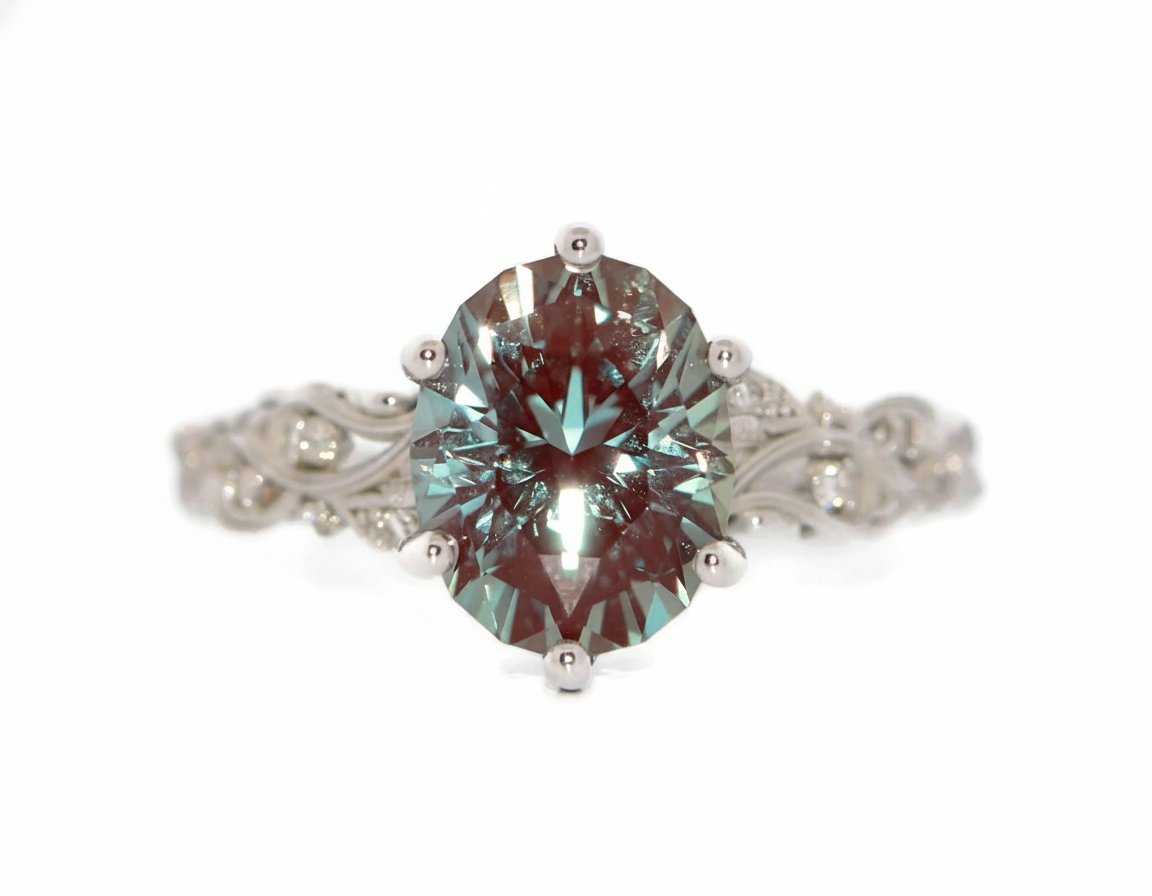 Lace Pattern Scroll Vine Leaf Custom Ring