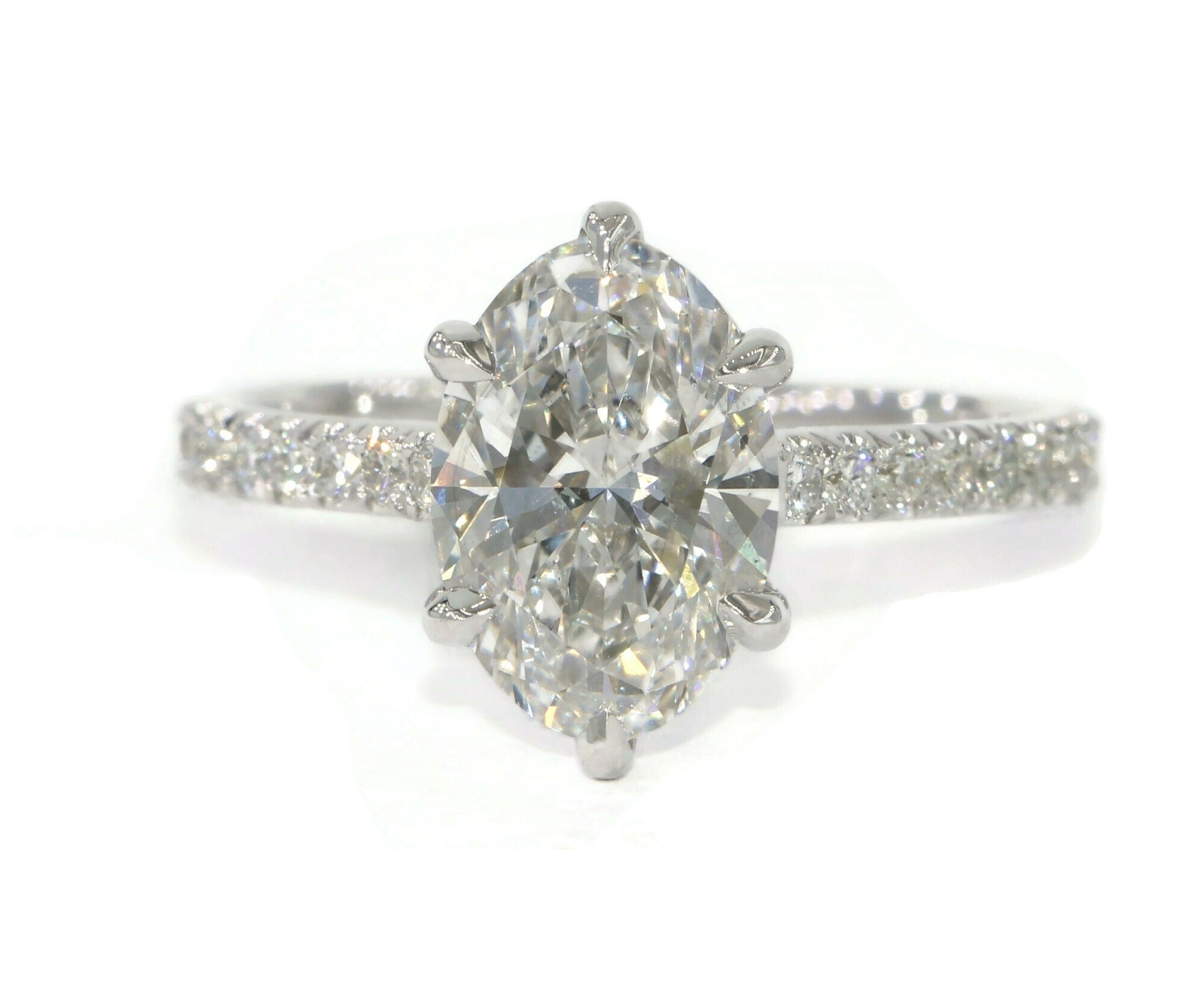 2 ct IGI Certified Oval Lab Diamond Engagement Ring