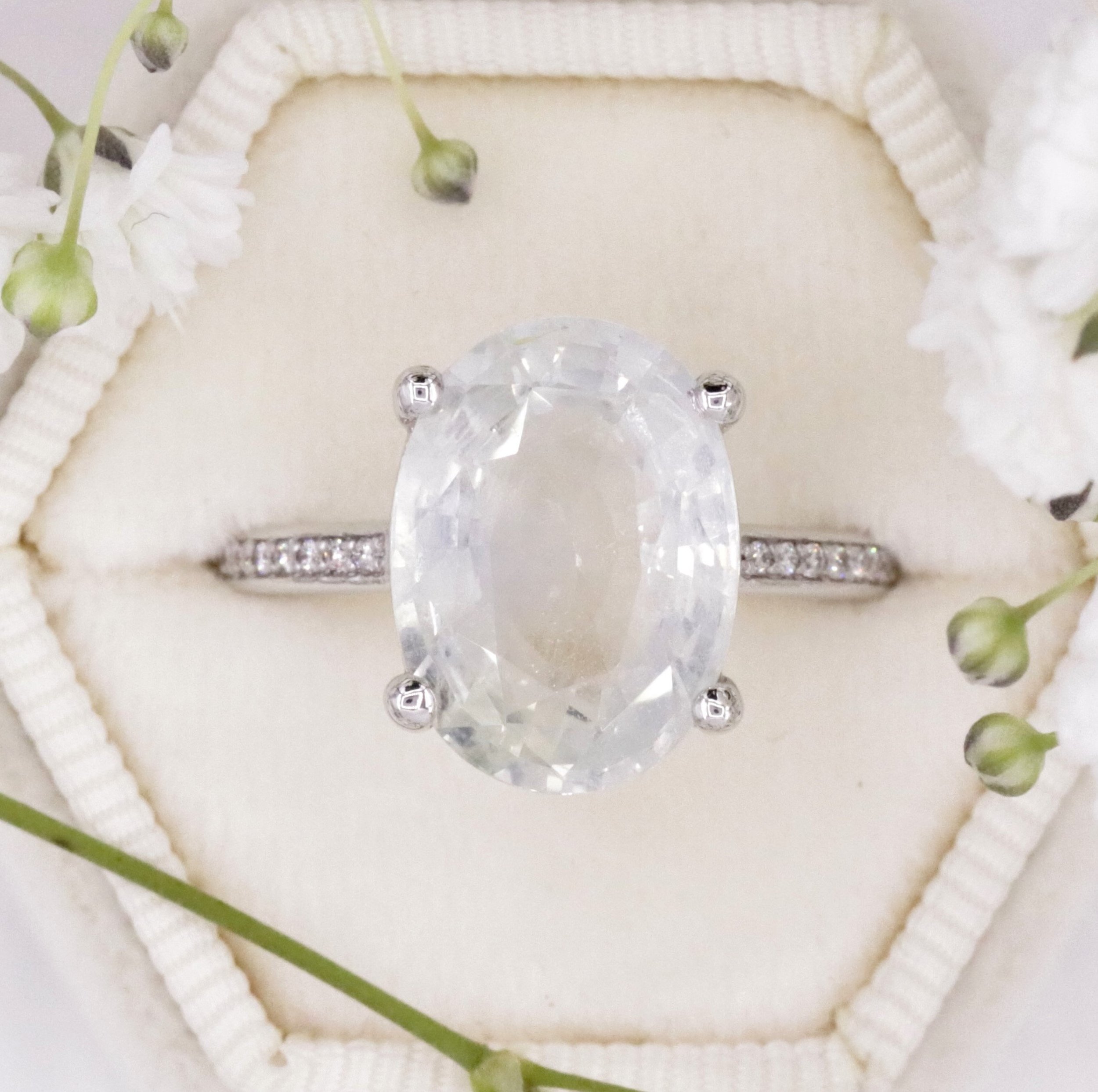 Custom Made Hidden Diamond Halo Engagement Ring SETTING ONLY