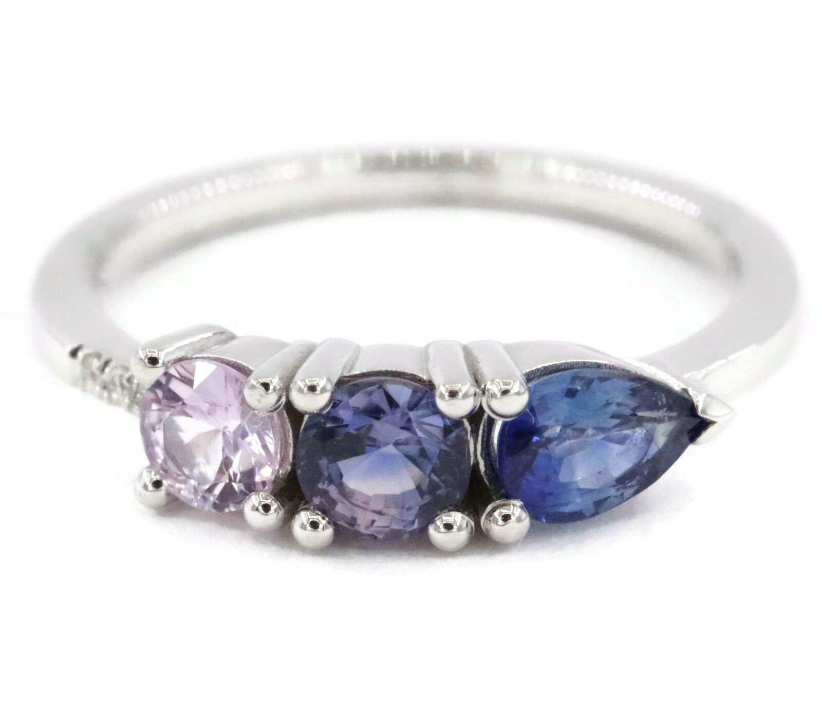 Ombre Pink Purple Blue Sapphire Cluster Linear