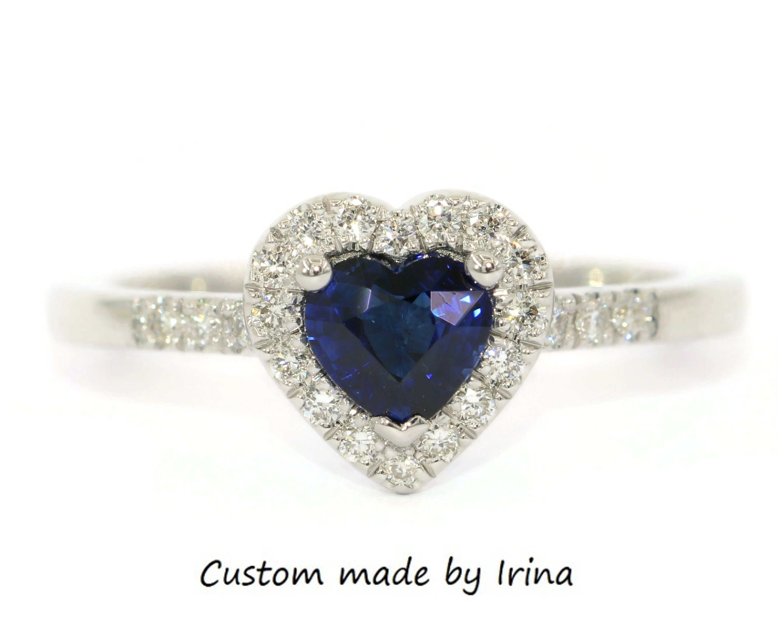Heart Natural Ceylon Sapphire Romantic Ring