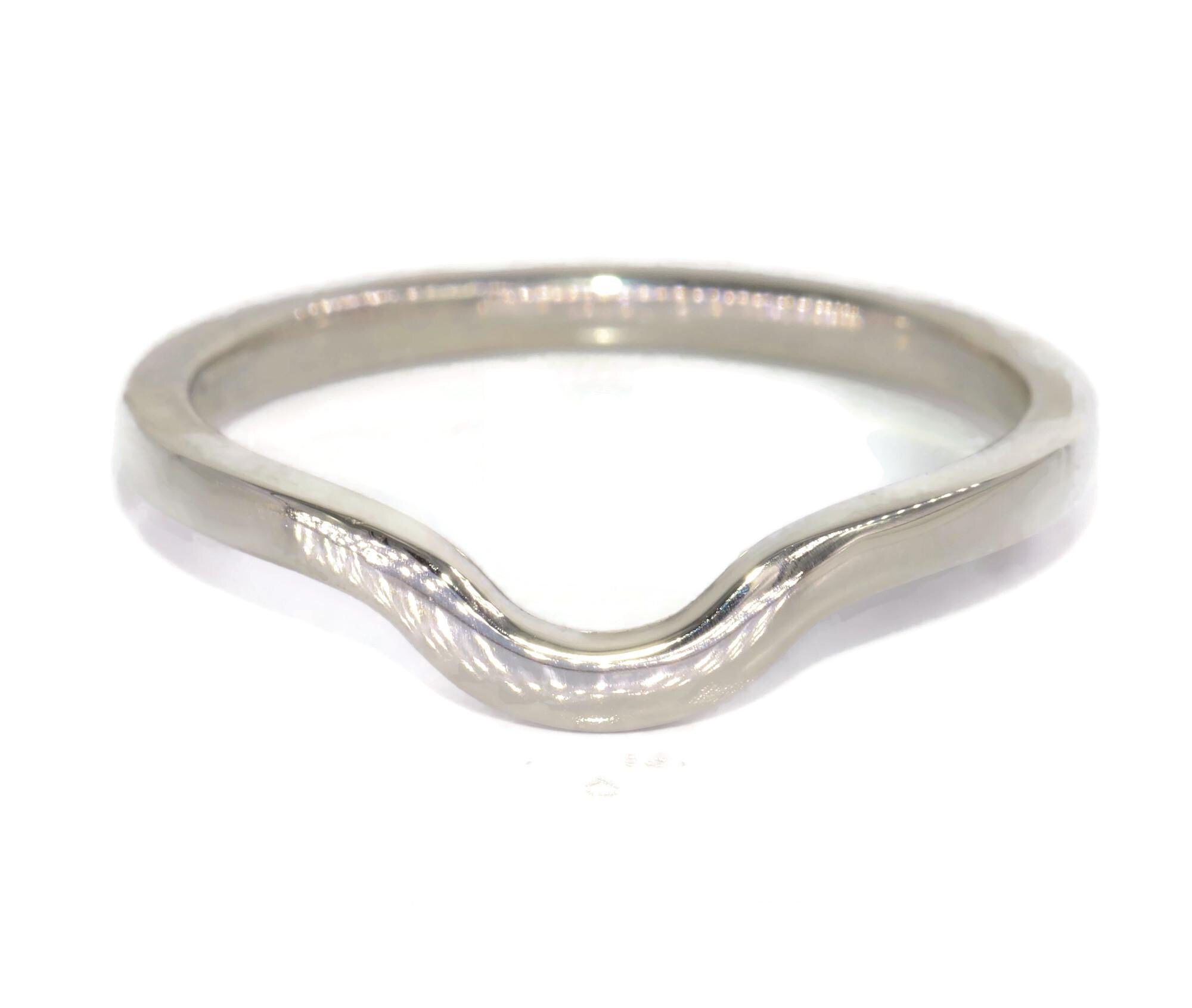 Custom Made Curved U shape Wedding Band