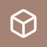 An illustration of a white 3D cube on a brown background.