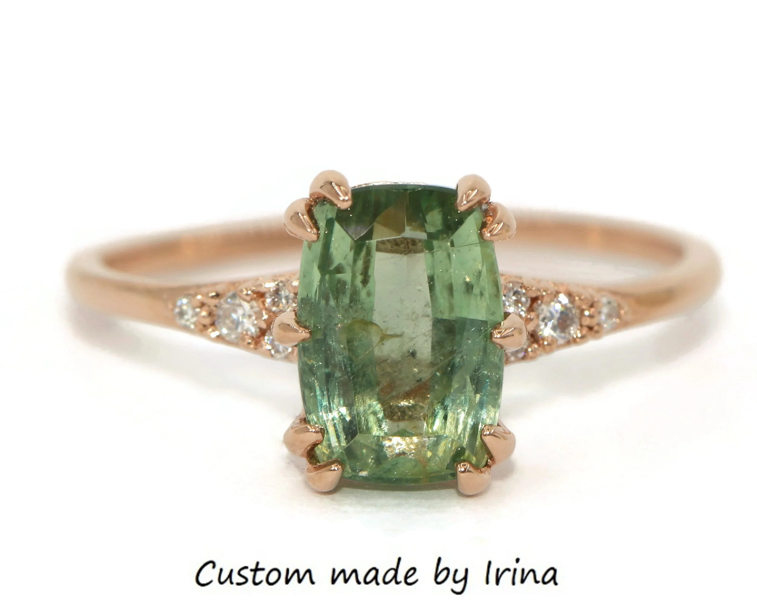 Custom Made 14k Gold Eagle Claw Engagement Ring SETTING ONLY