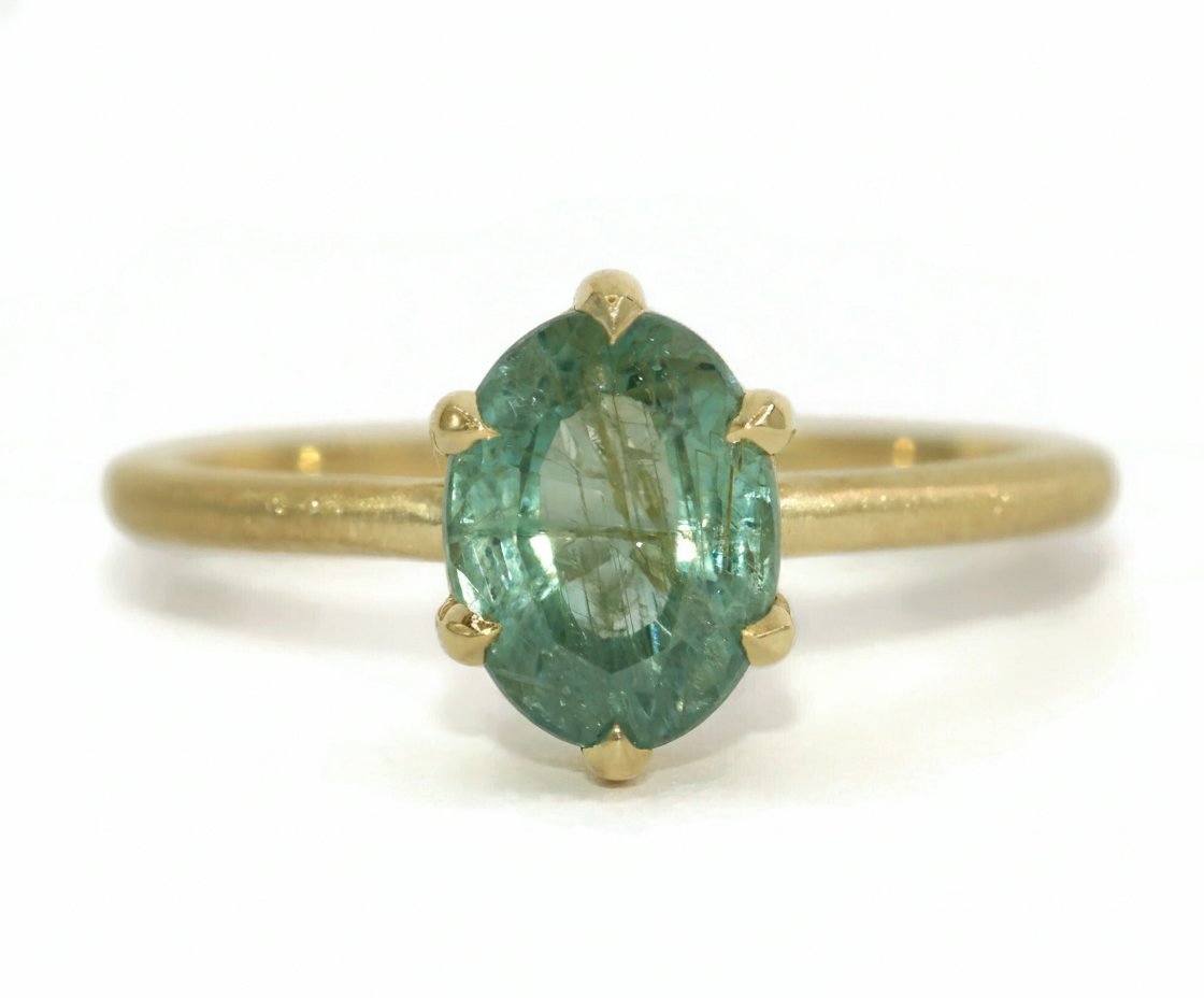 Satin Finish Solitaire Ring Setting Only