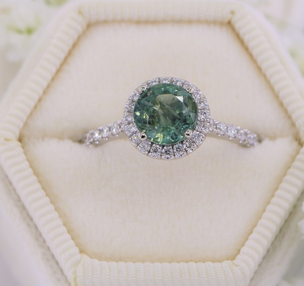 Setting ONLY Diamond Halo Engagement Ring Custom-Made