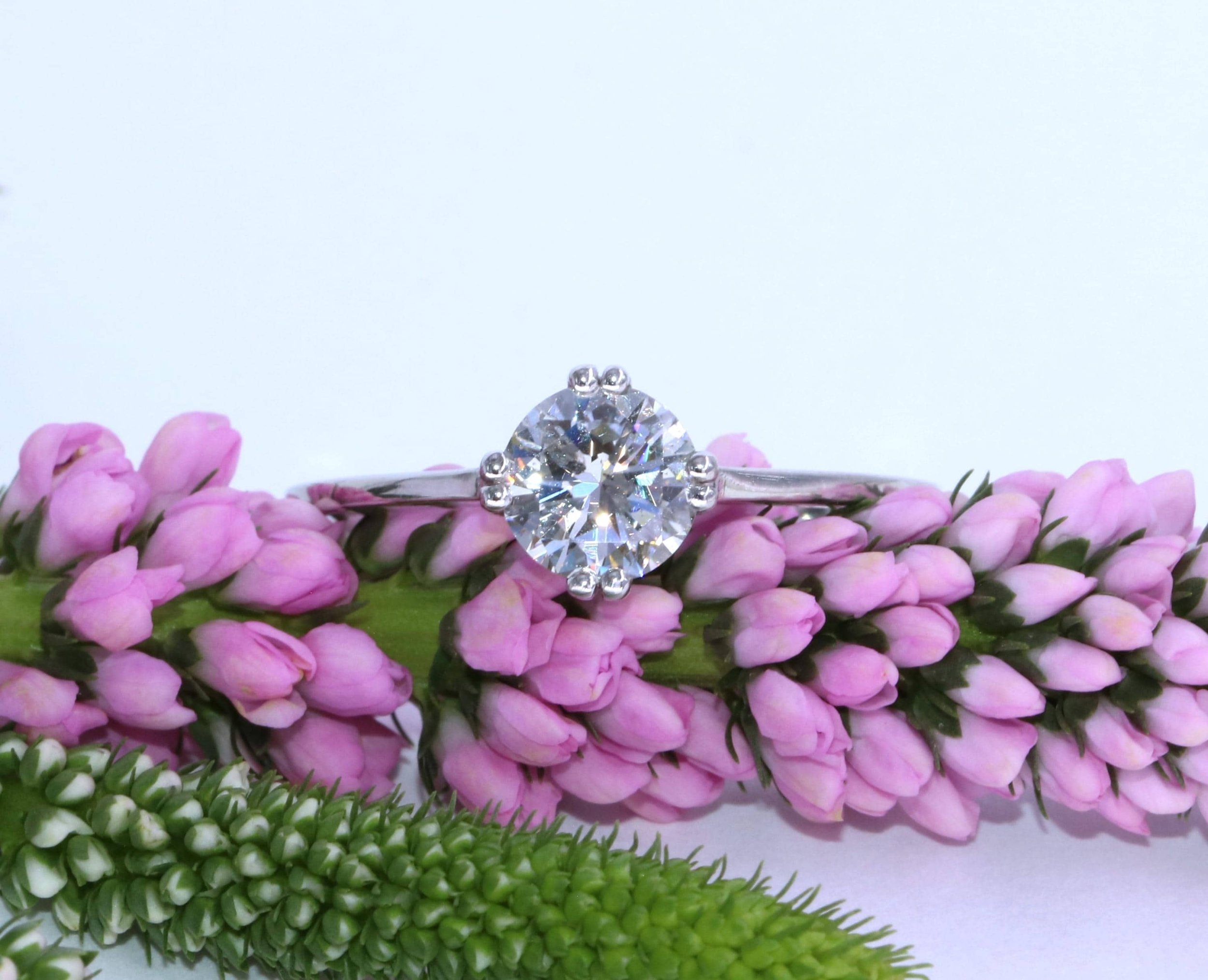1 ct IGI Certified Lab Diamond Double Prongs Engagement Ring