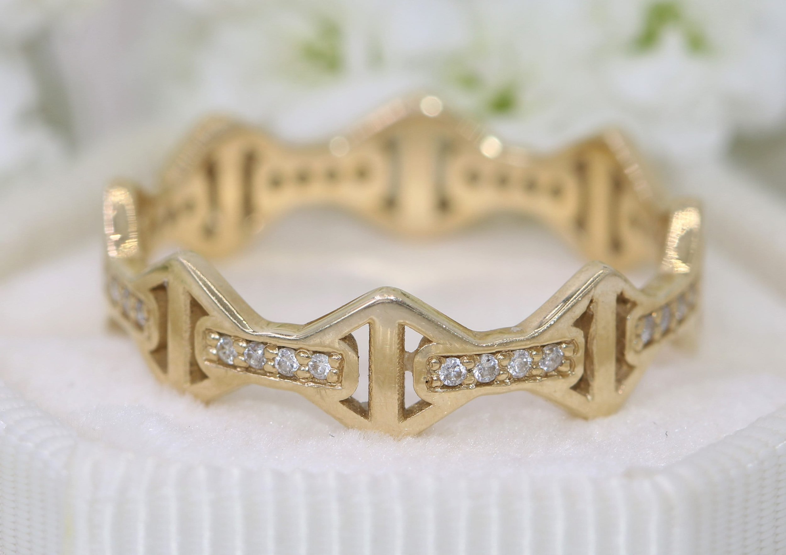 Art Deco Inspired Diamond Eternity Ring Custom Made