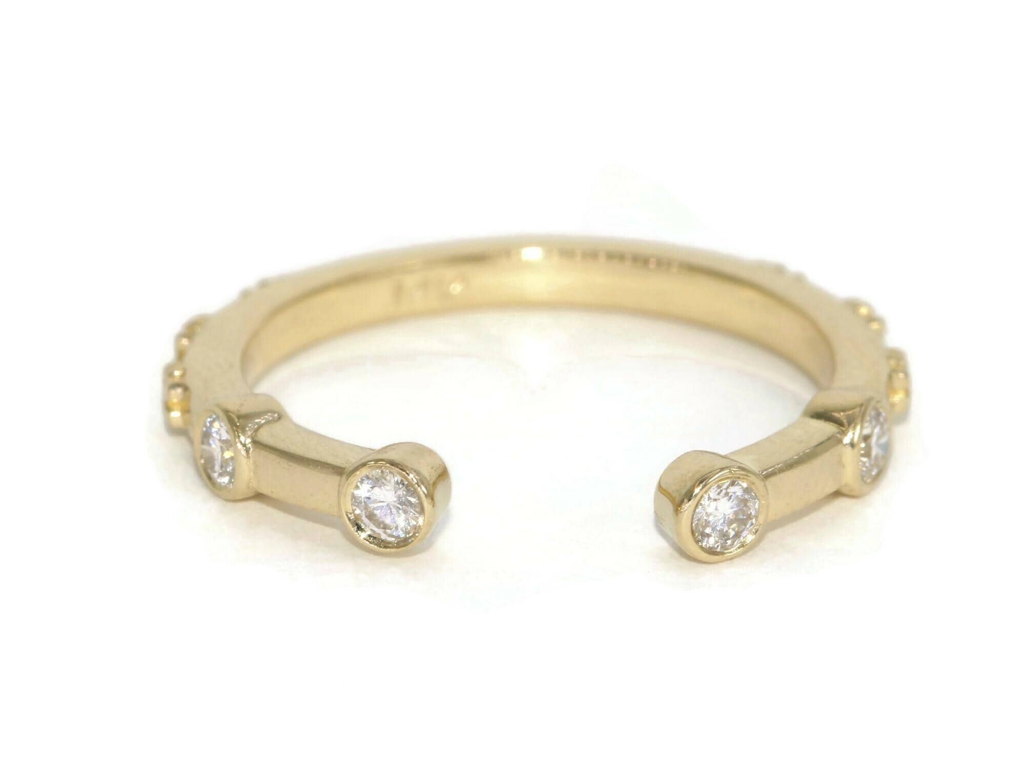Open Cuff Flower Custom Made Stackable Wedding Band