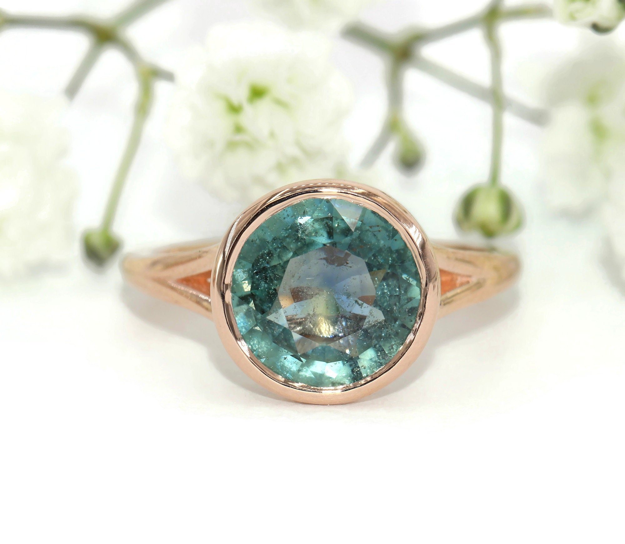Split Band Custom-made Bezel Ring SETTING ONLY