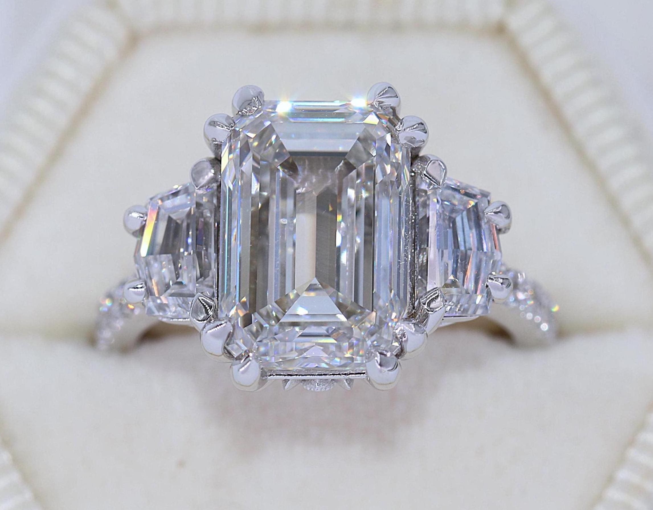IGI Certified 6ct Lab Diamond 3 Stone Engagement Ring