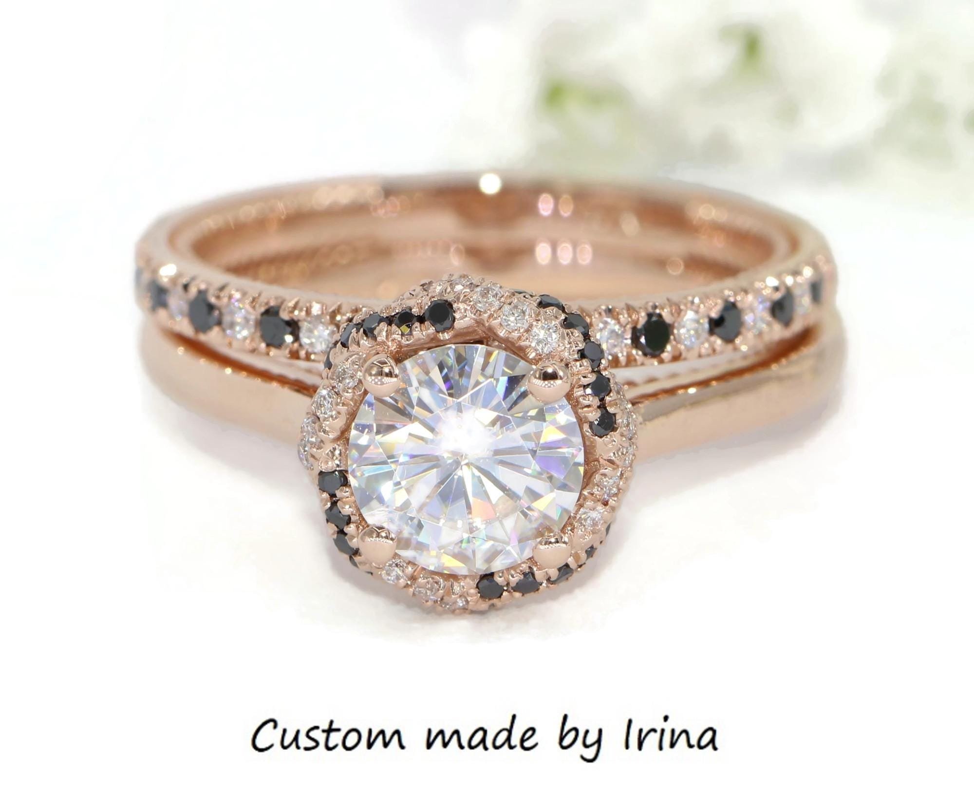 1.5 ct IGI Certified Lab Diamond Rope Halo Engagement Bridal Ring 14k Solid Gold