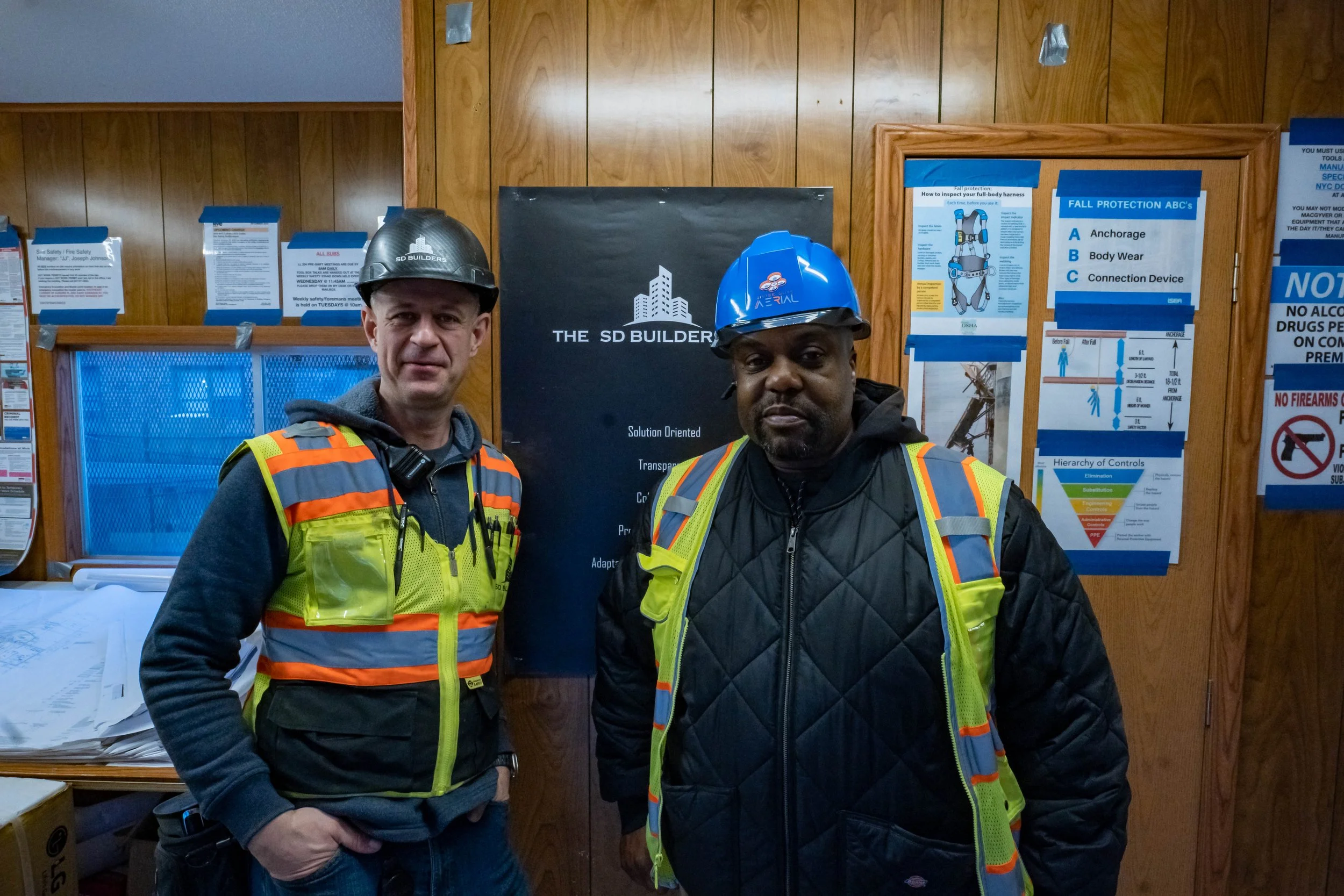 Herman from Those Guys Aerial and Super for SD Builders at 96 Saint Edwards St - Brooklyn.