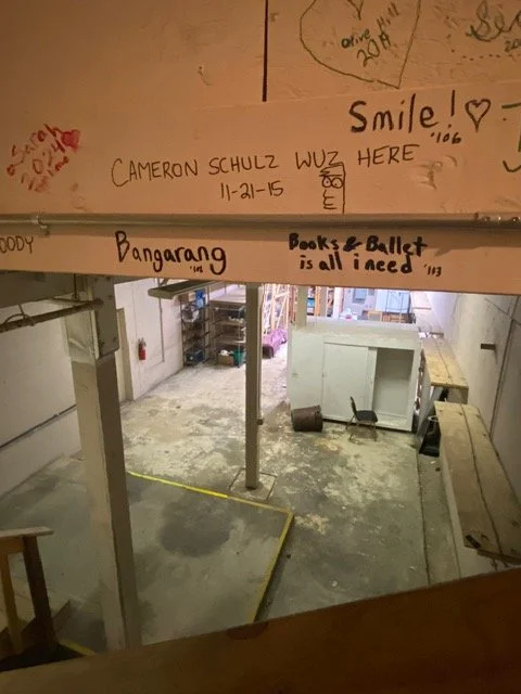 Back (and below) stage memories!