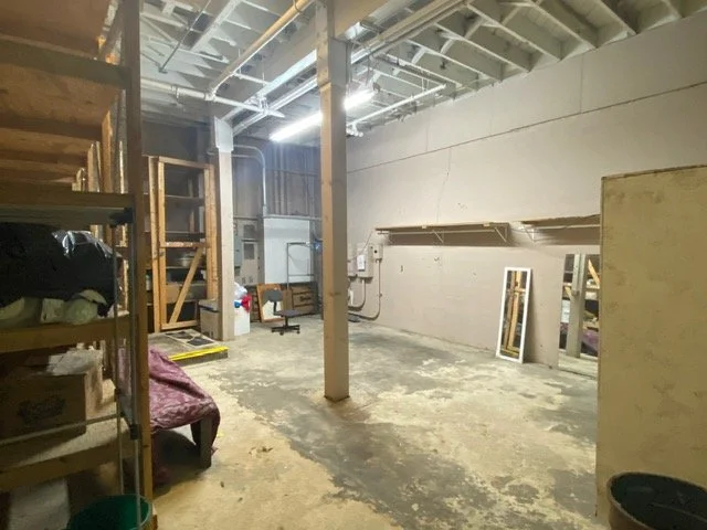 Green room/changing area below stage