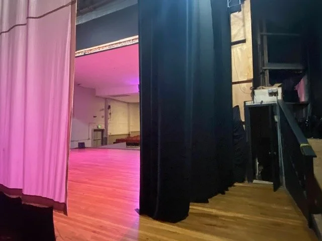 Backstage - door to belowstage