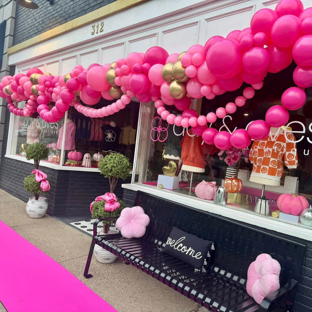 Grand opening decorations for Ady and Aves Boutique in Russell, Kentucky