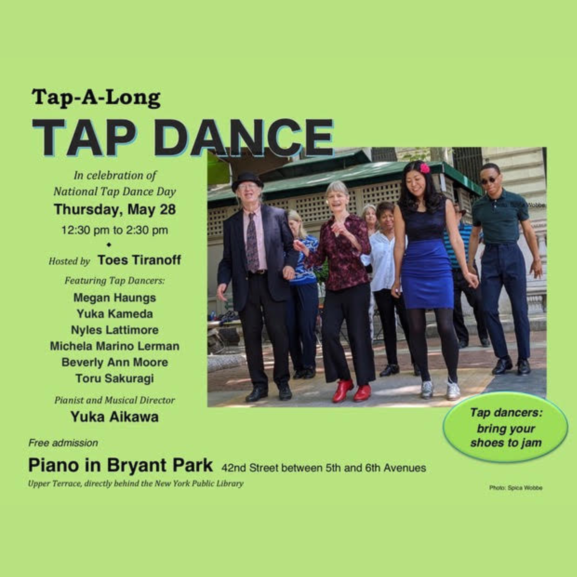 Tap Along in Bryant Park with Toes Tiranoff