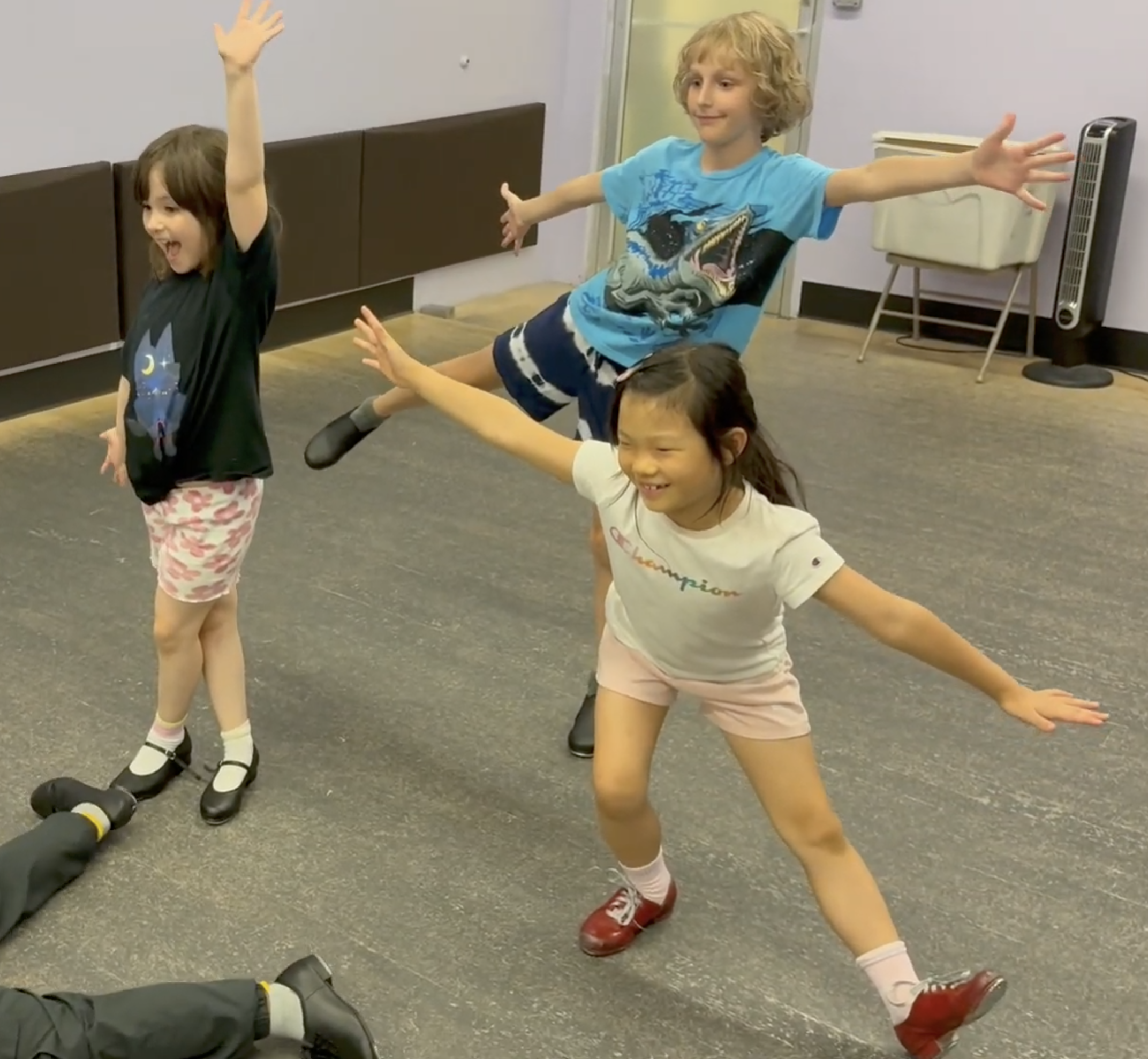 Tap Camp kids doing a tap routine