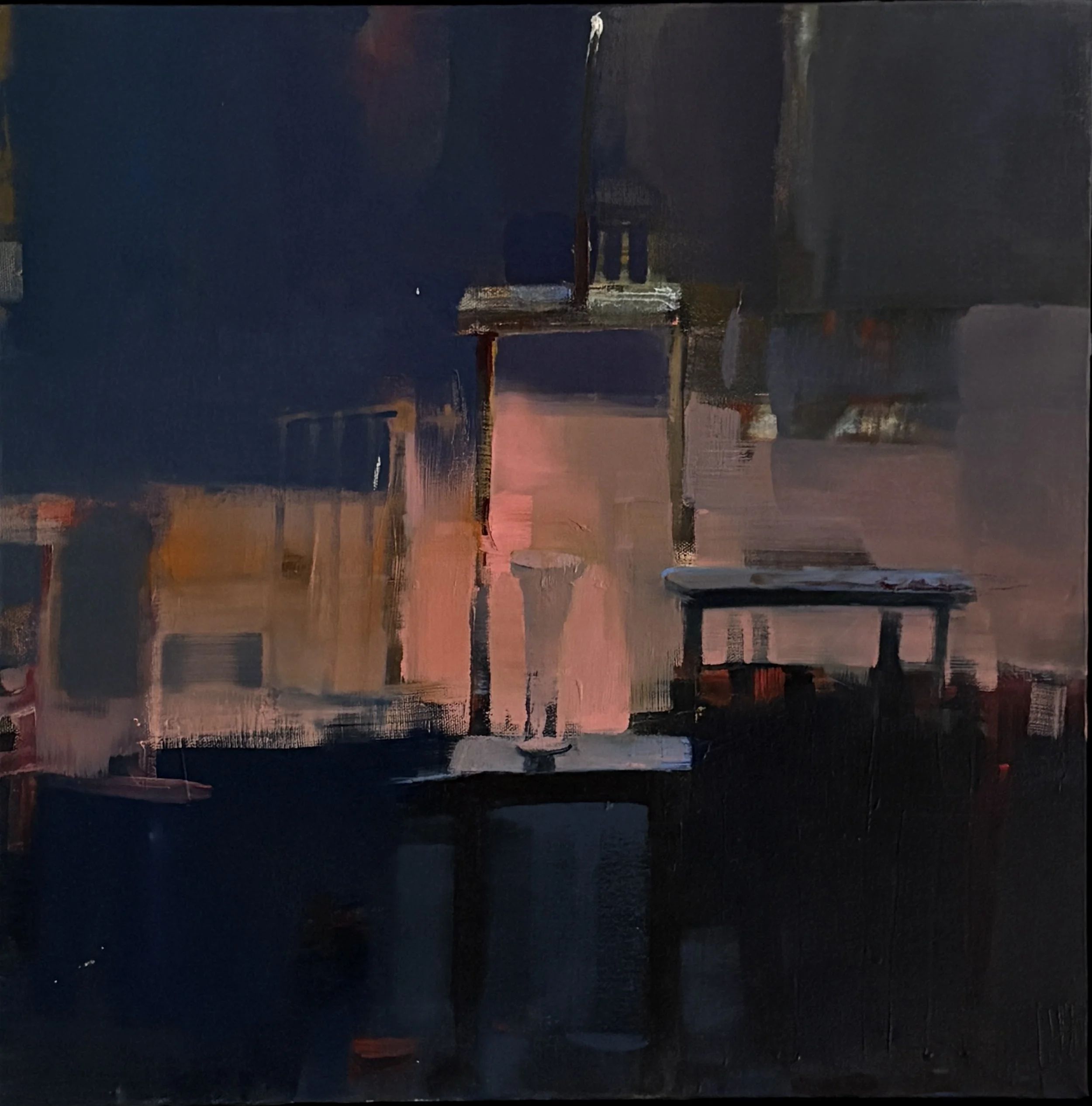 Breaking April 
18x18 Oil/Canvas