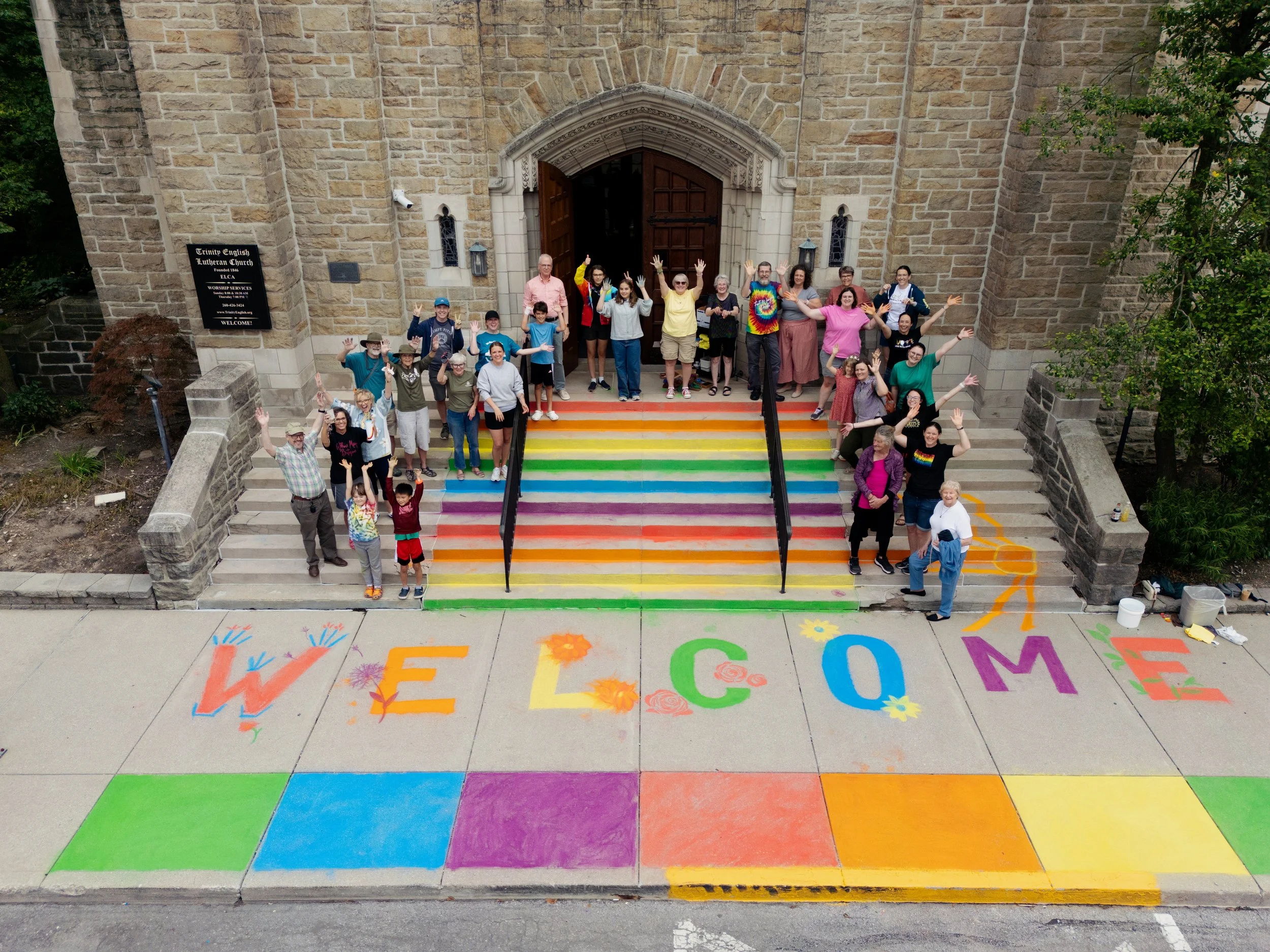 Re-Chalk the Steps for Fort Wayne Pride