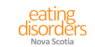 Text saying 'eating disorders Nova Scotia' in orange and gray letters.