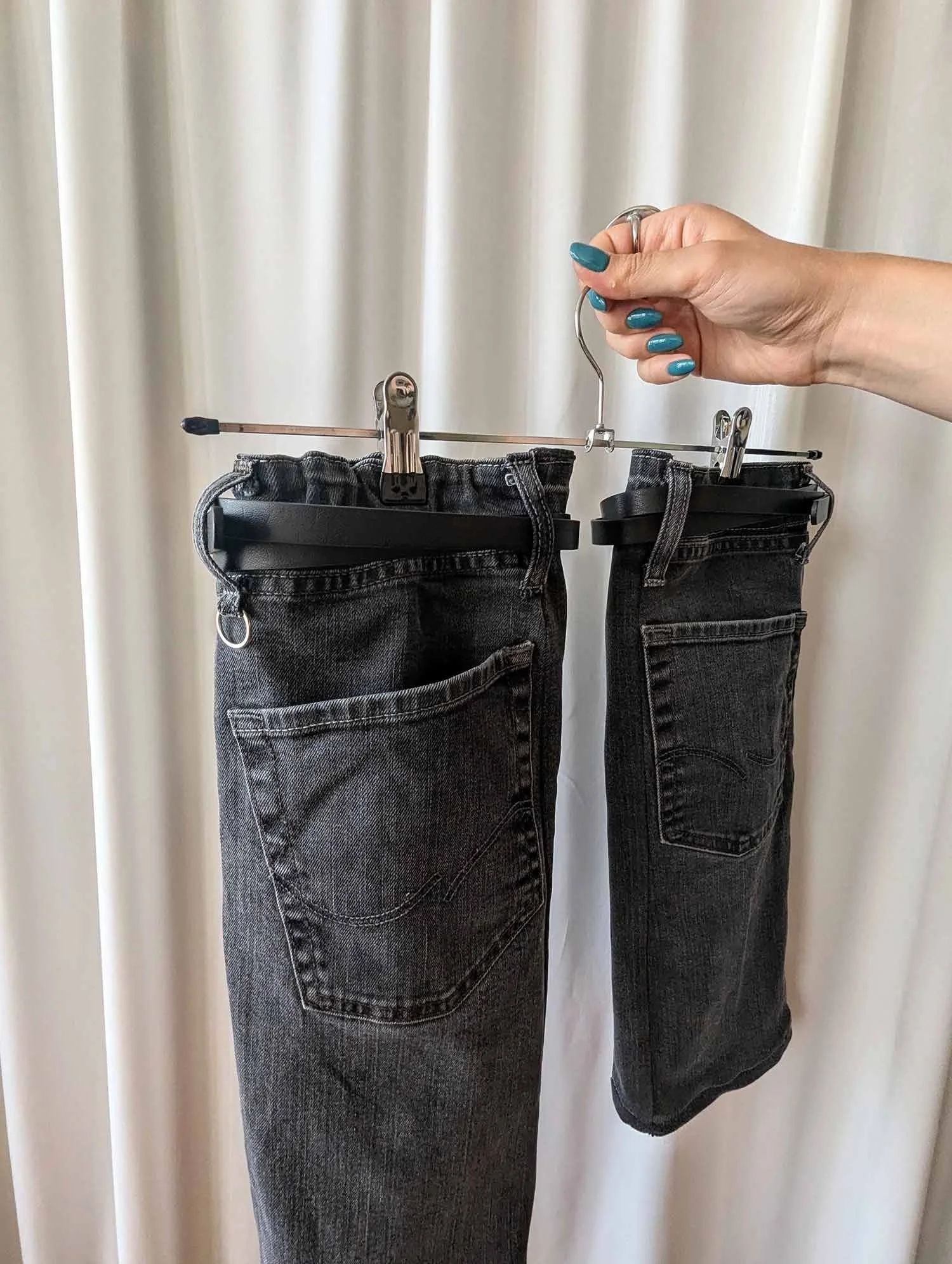 Straight-leg-upcycled-black-denim-leg-warmers-with-leather-belts-and-metallic-hardware-5.jpg