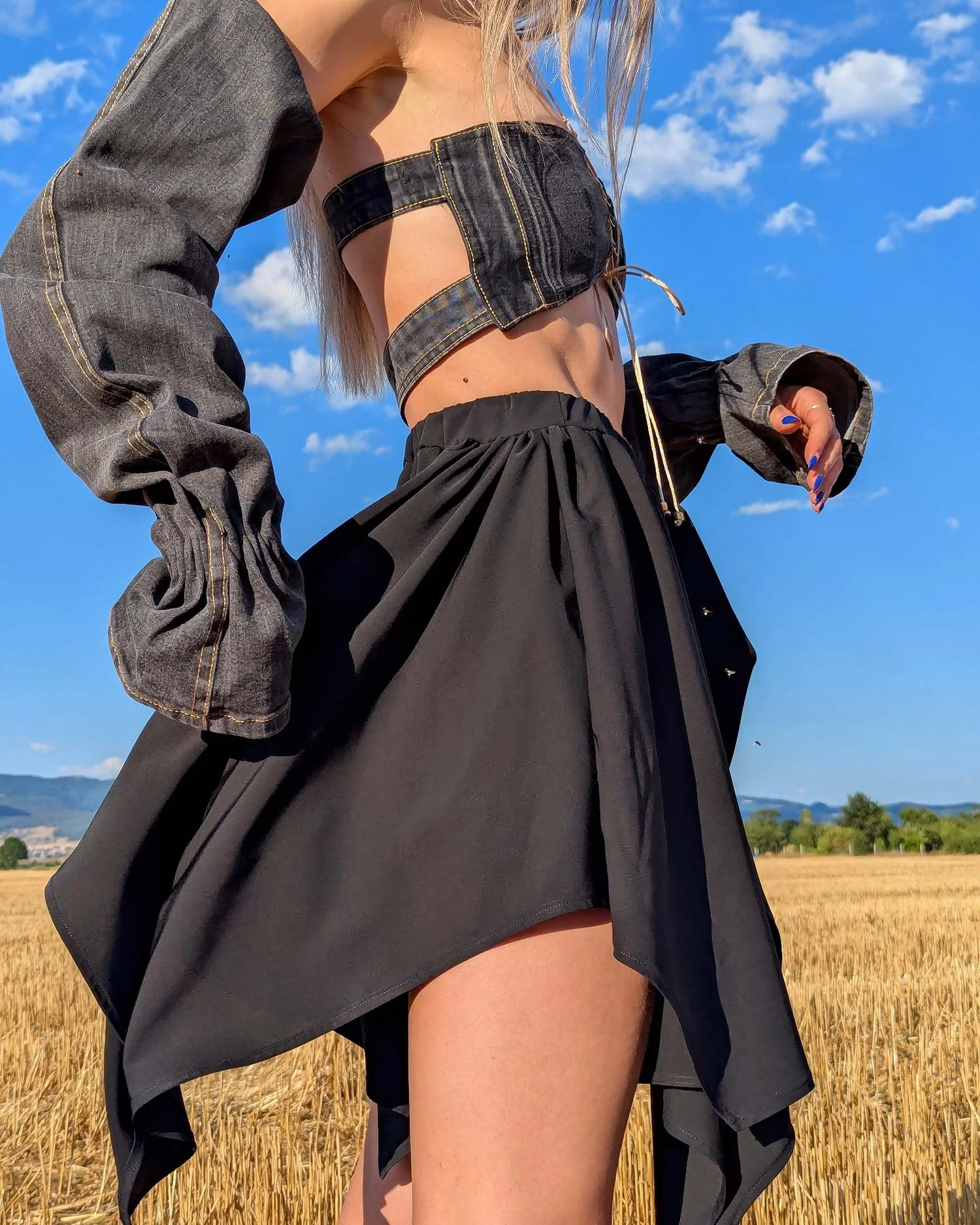 RIFT upcycled jeans pockets bustier - black denim (3).jpg