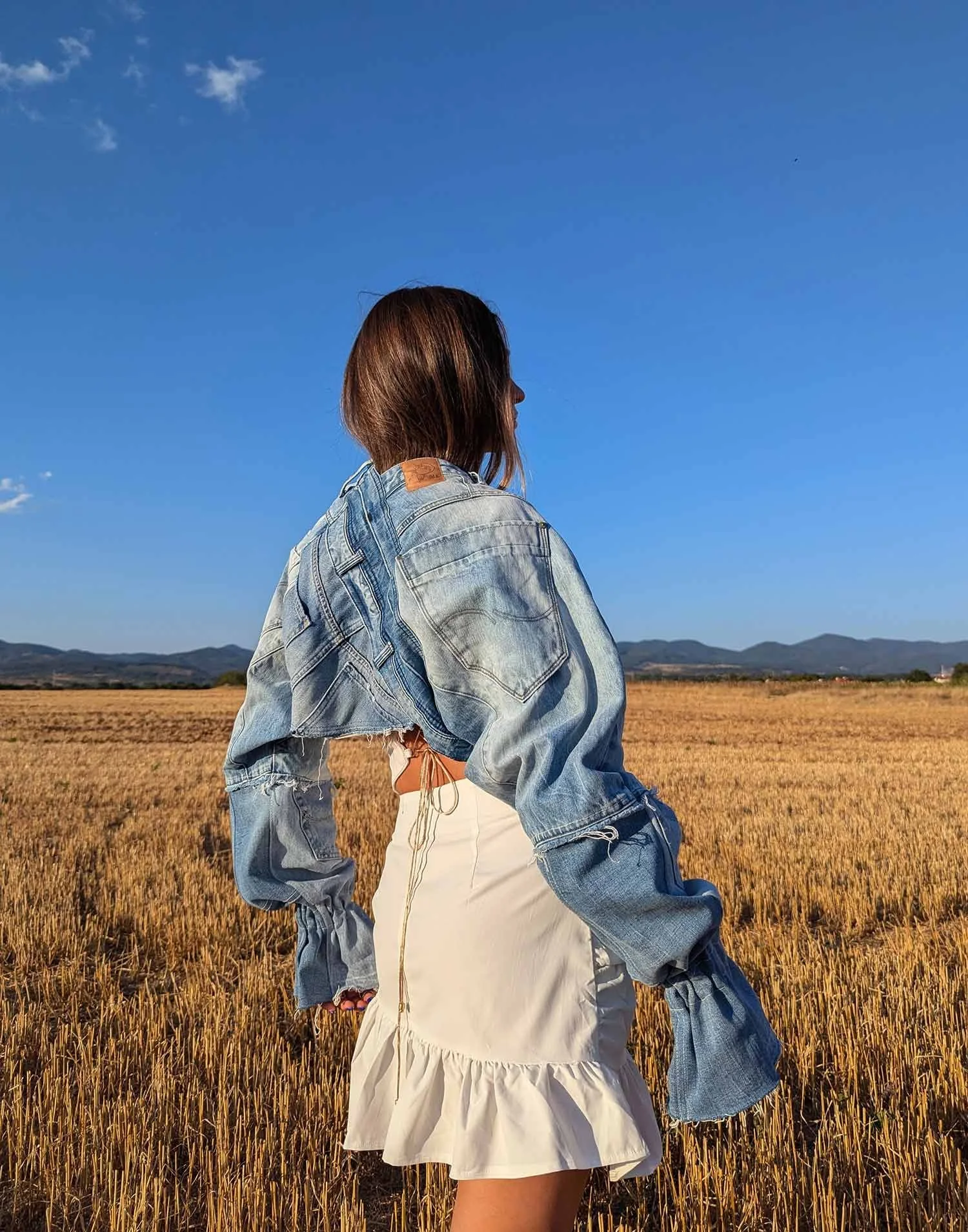VA VA VOOM upcycled denim reconstructed jacket - light blue - SIM K - 3.jpg