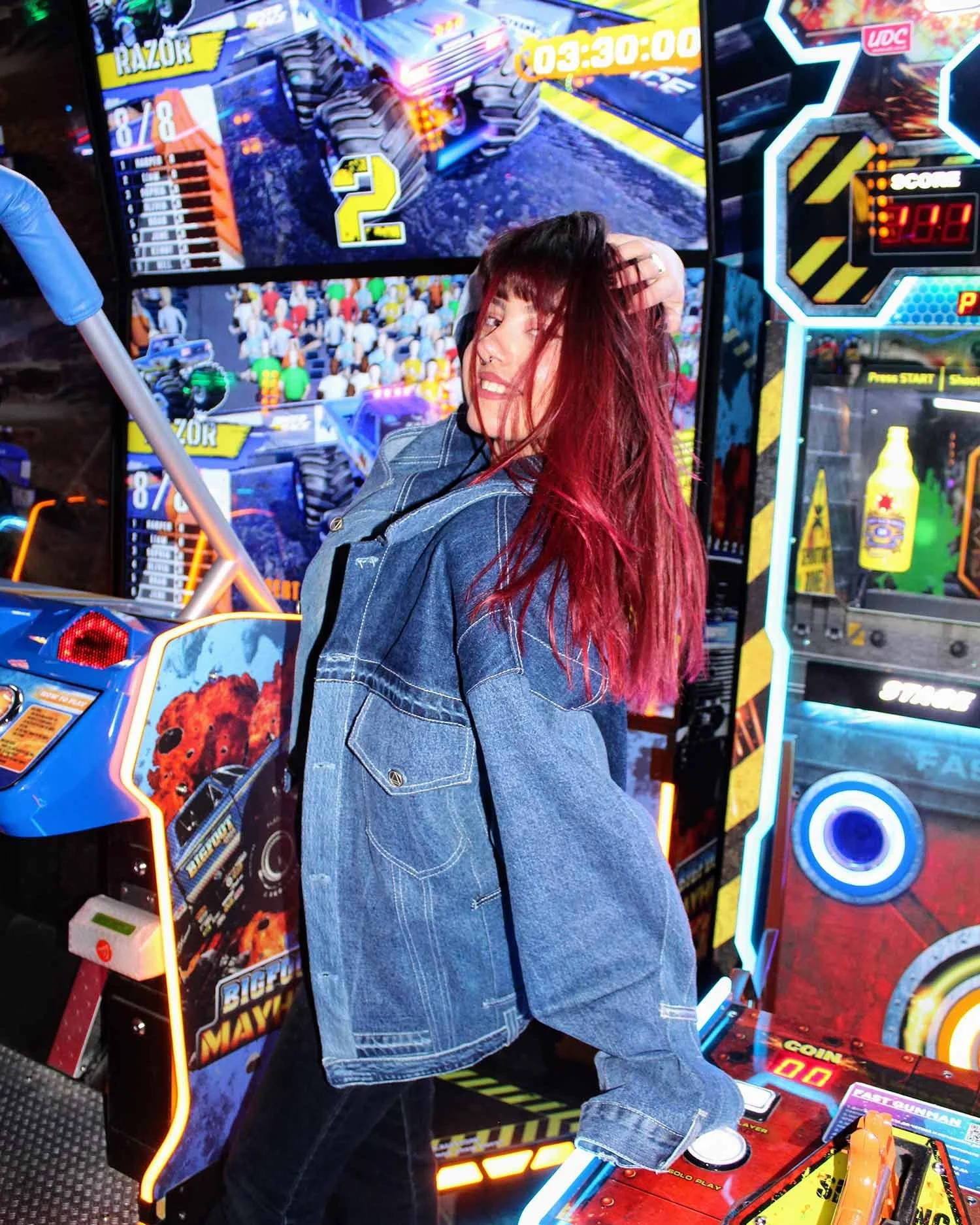 DENVA oversize denim jacket in blue