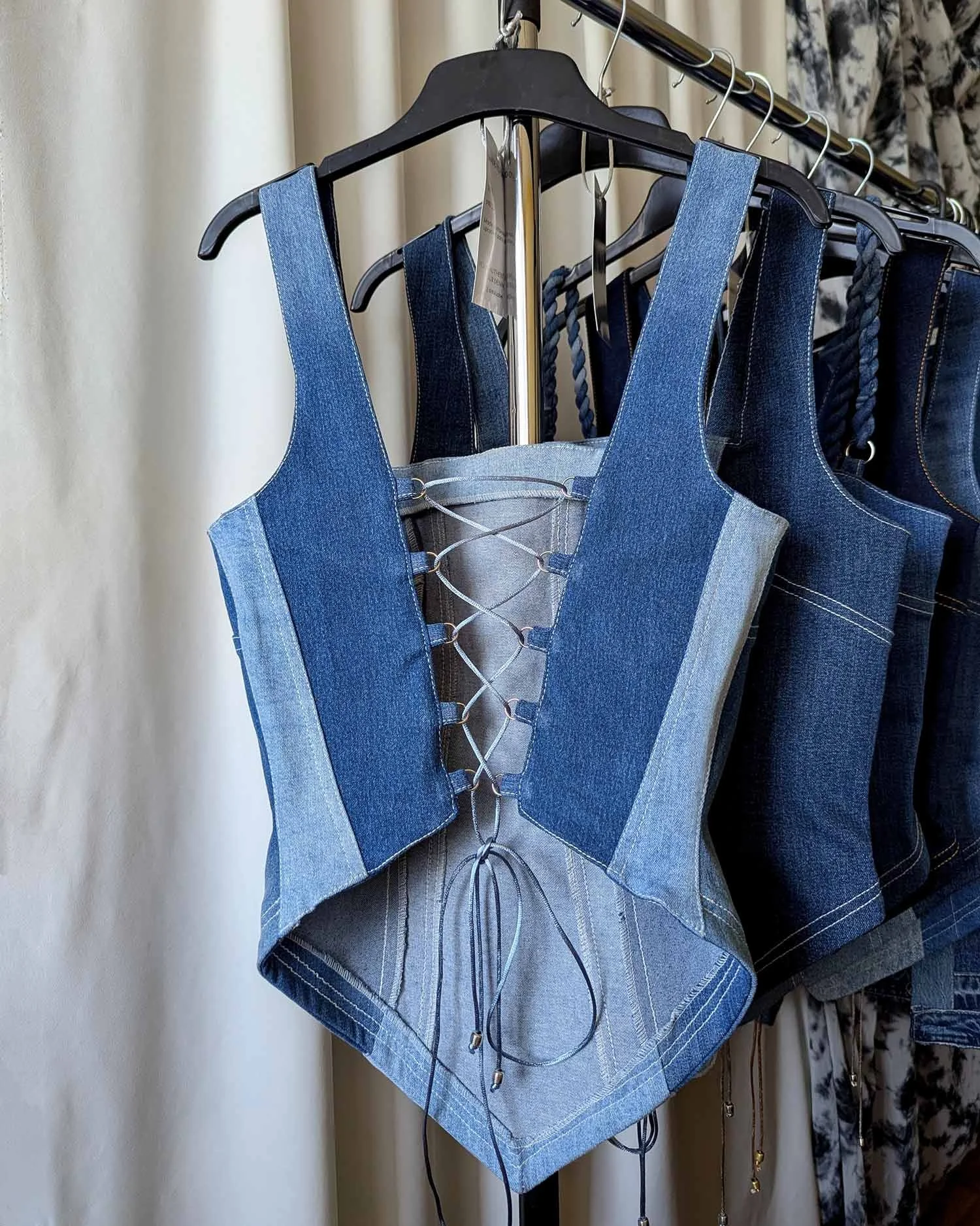 CLEA upcycled denim corset top blue and silver 2.jpg