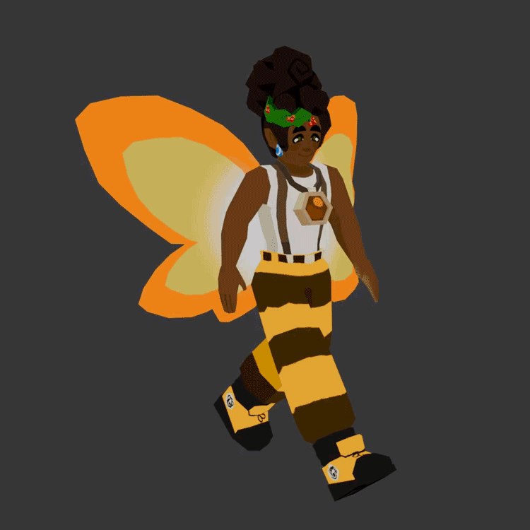 ABZinke_BeeFairyCharacterWalkCycle3DModel.gif