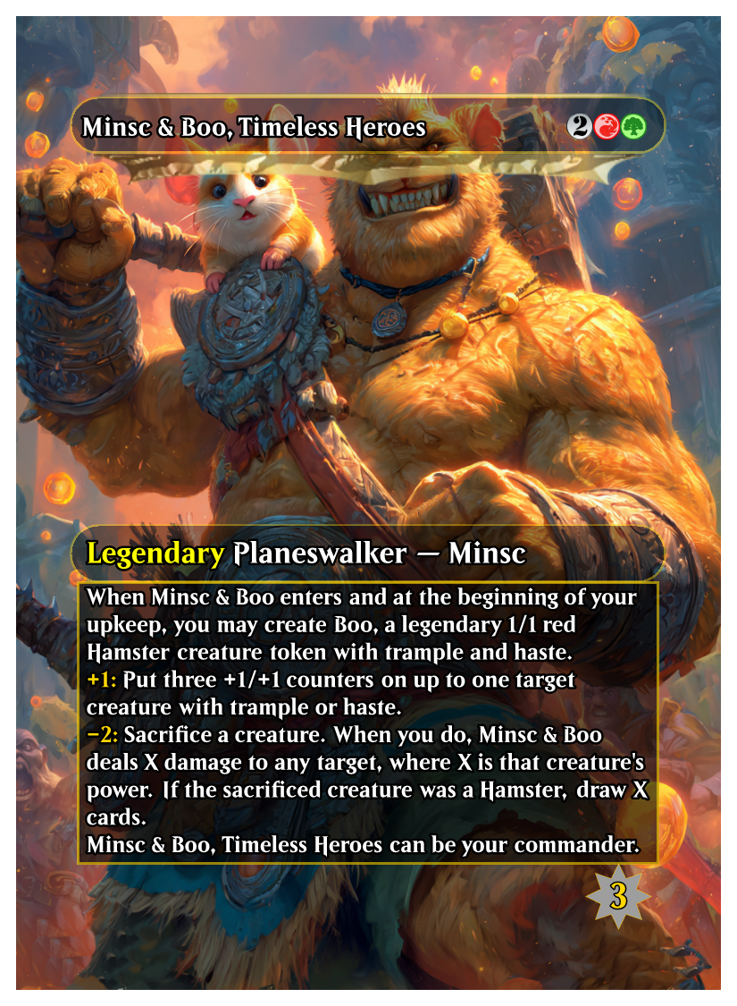 Hamster Tossin': Custom Minsc & Boo Commander Deck