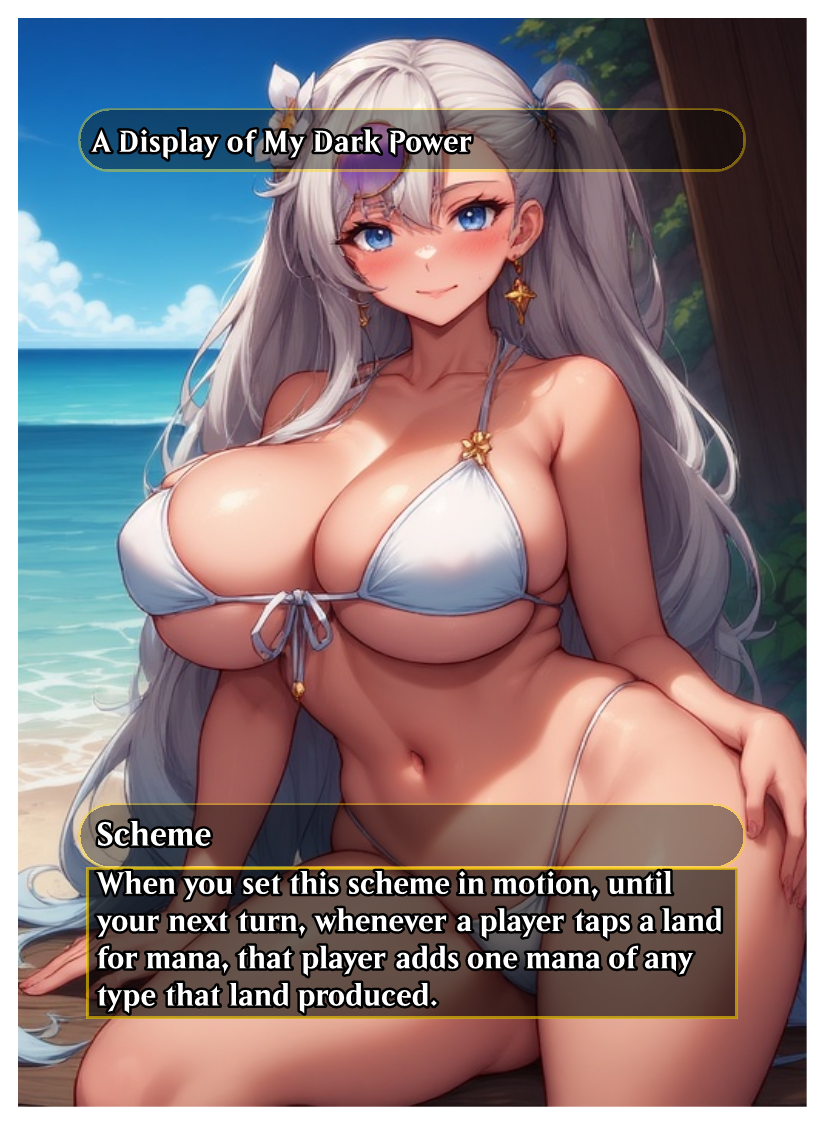 Exclusive MtG Waifu Archenemy Playtest Cards